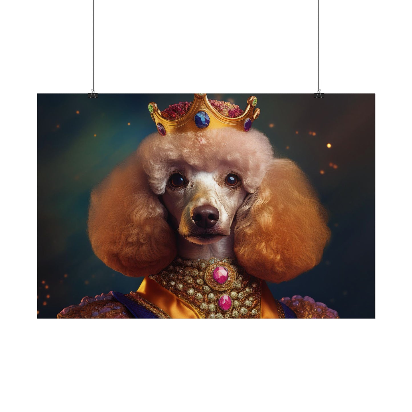 Poodle Dog Renaissance Pet Portrait, Dog Lover Gift, Animal Lover, Home Decor, Wall Art, Wall Print