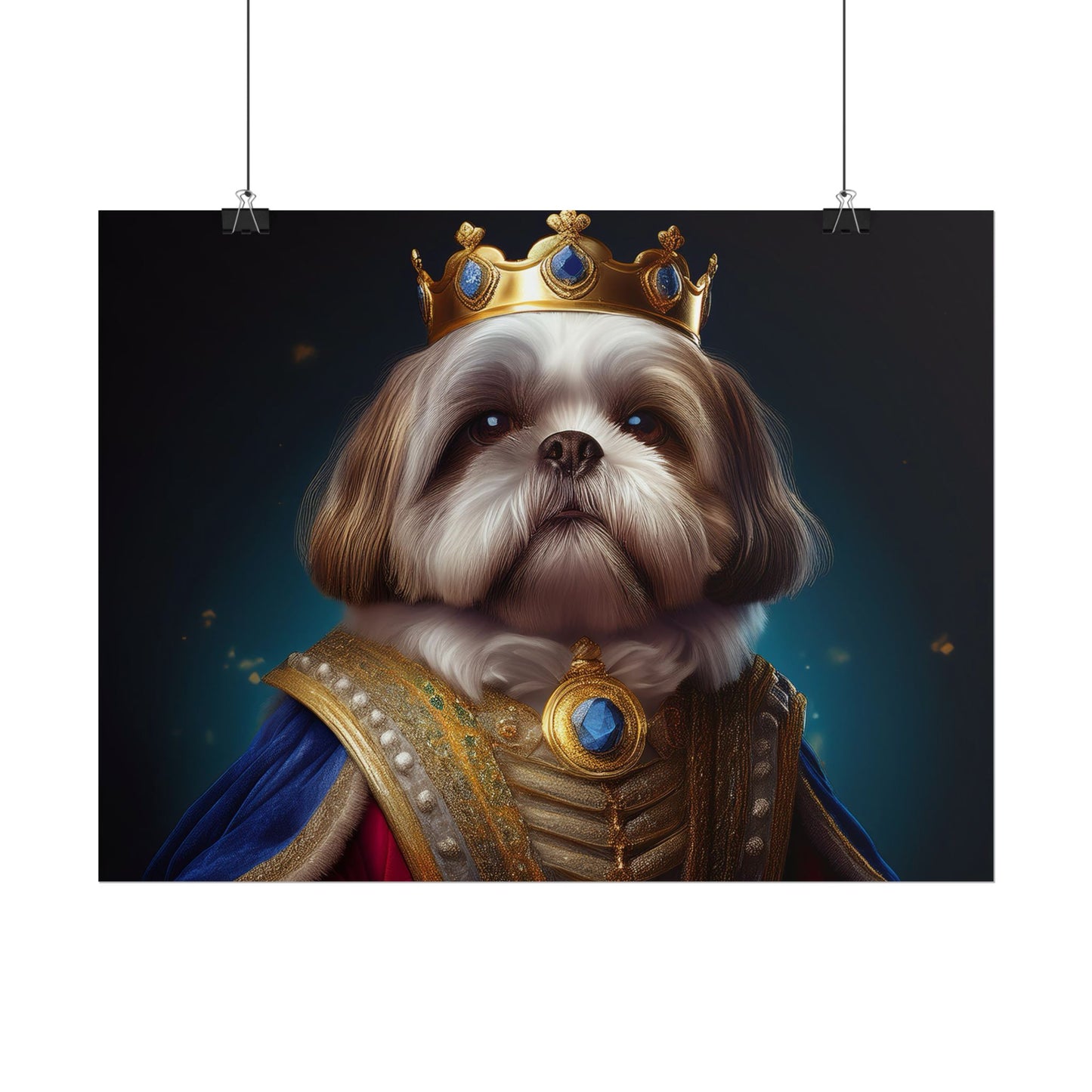 Shih Tzu Renaissance Pet Portrait Print | Dog Lover Wall Art | Dog Memorial Gift | Wall Art | Wall Print