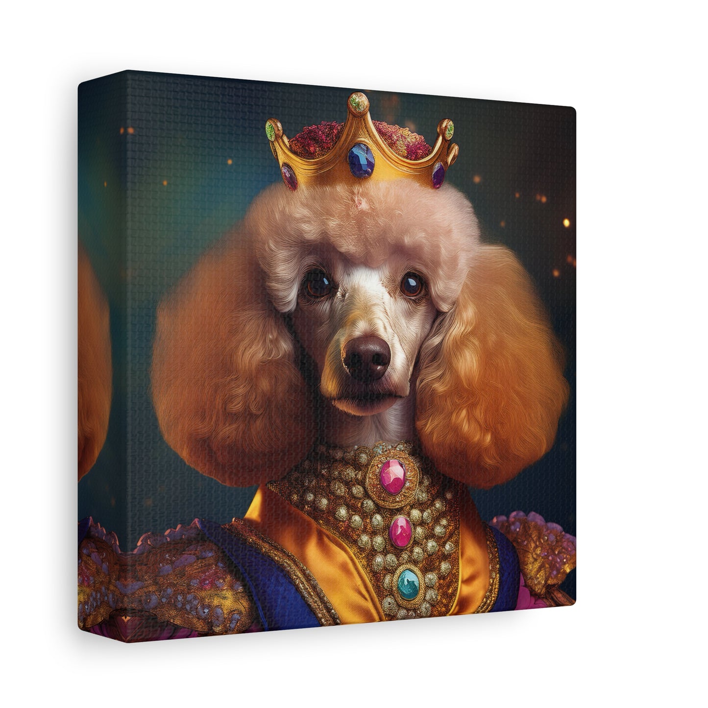 Poodle Pet Dog Renaissance Portrait on Canvas | Wall art | wall print