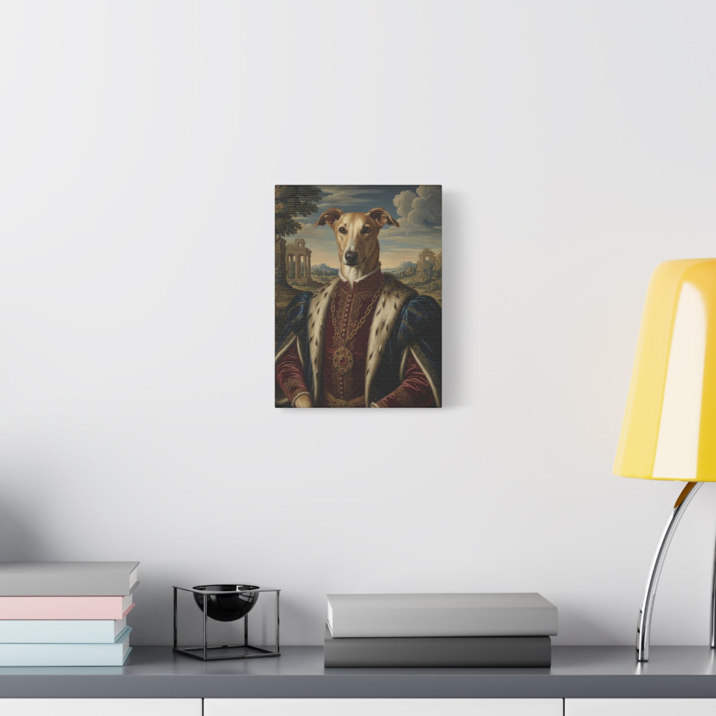 Azawakh Renaissance Portrait Canvas, Pet Lovers Decor, Animal Art Print, Dog Owner Gift, Custom Pet Artwork, Home Wall Art