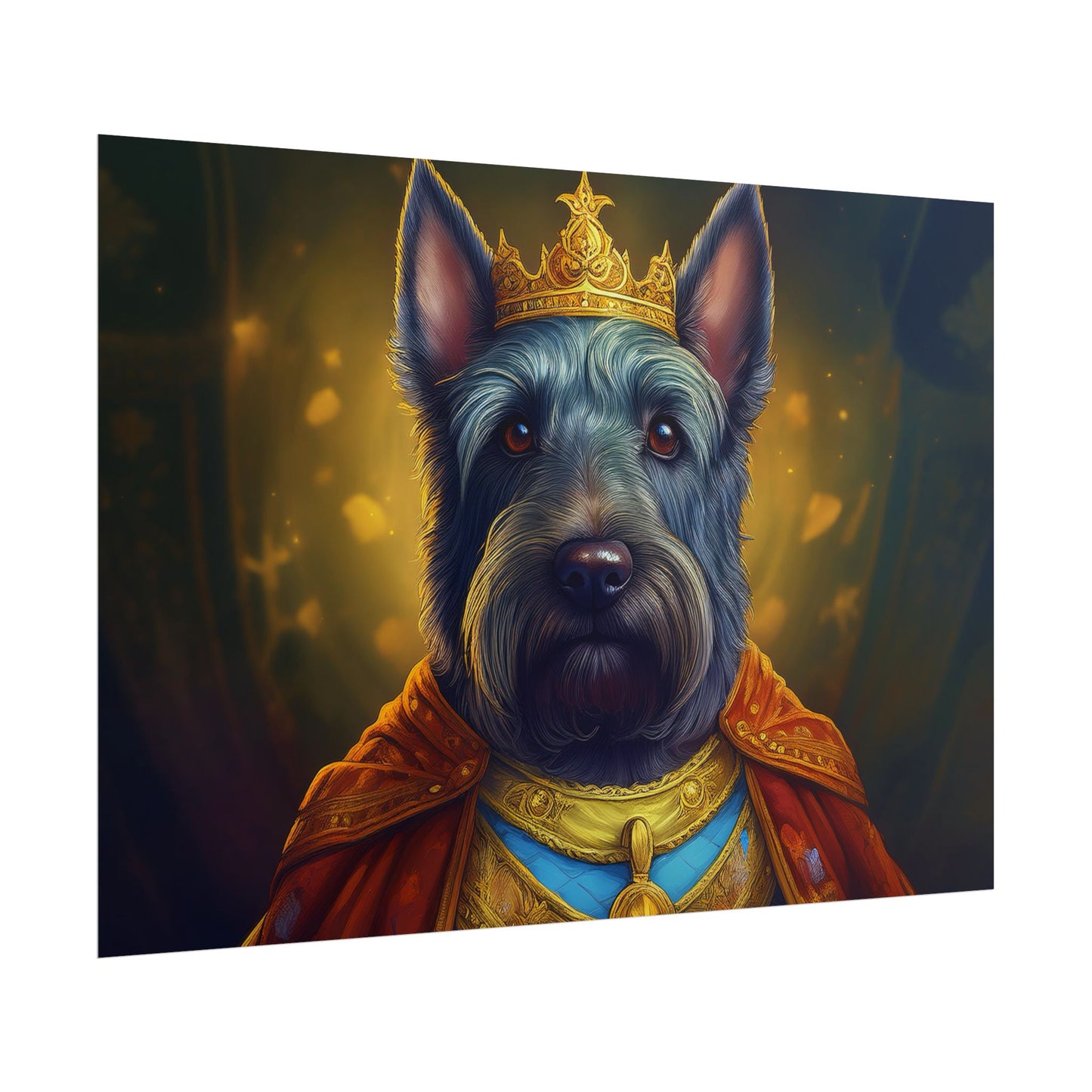 Scottish Terrier Renaissance Pet Portrait Print, Dog Lover Wall Art, Animal Artwork, wall prints, wall art, Dog Memorial Gift