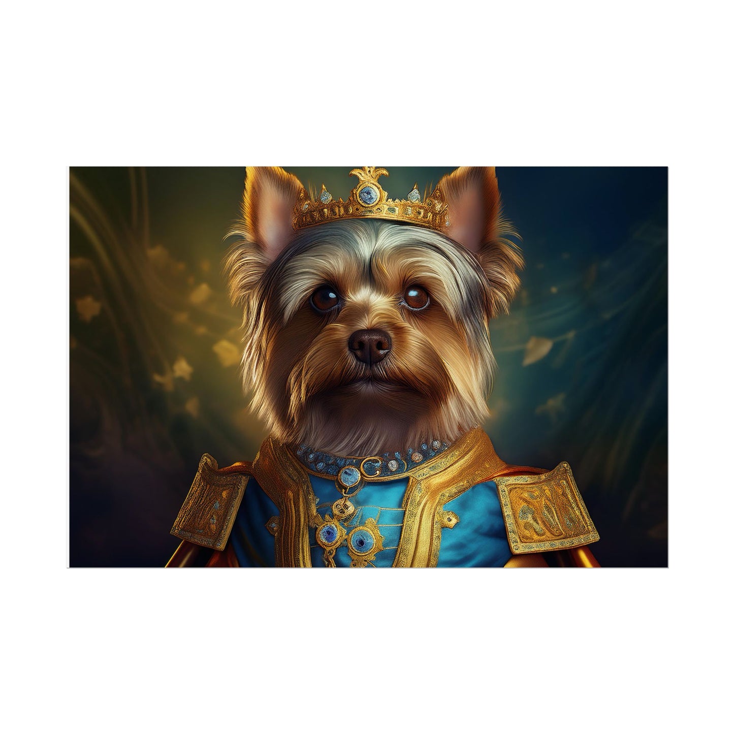 Yorkshire Terrier Dog Renaissance Pet Portrait Print | Wall Art | Wall Print | Dog Art