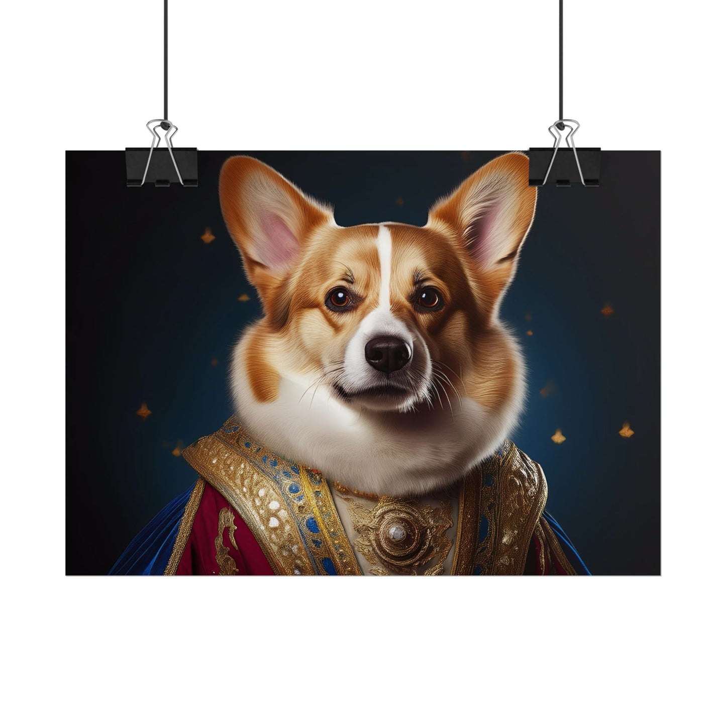 Pembroke Welsh Corgi Renaissance Pet Portrait Print | Wall Art | Wall Print | Dog Art