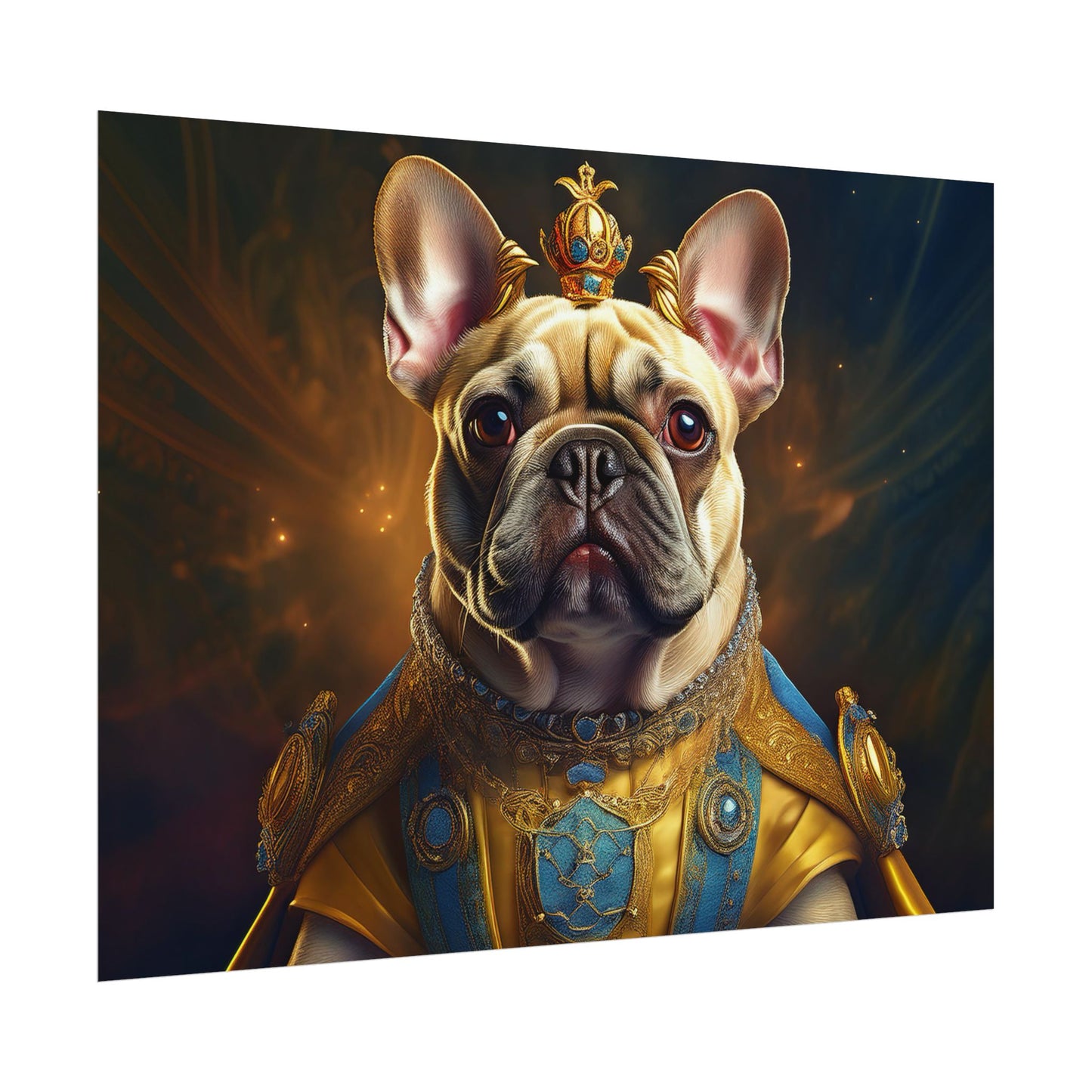 French Bulldog Renaissance Portrait Art Print, Wall Decor Gift, Animal Lover Home Decor, Dog Wall Art