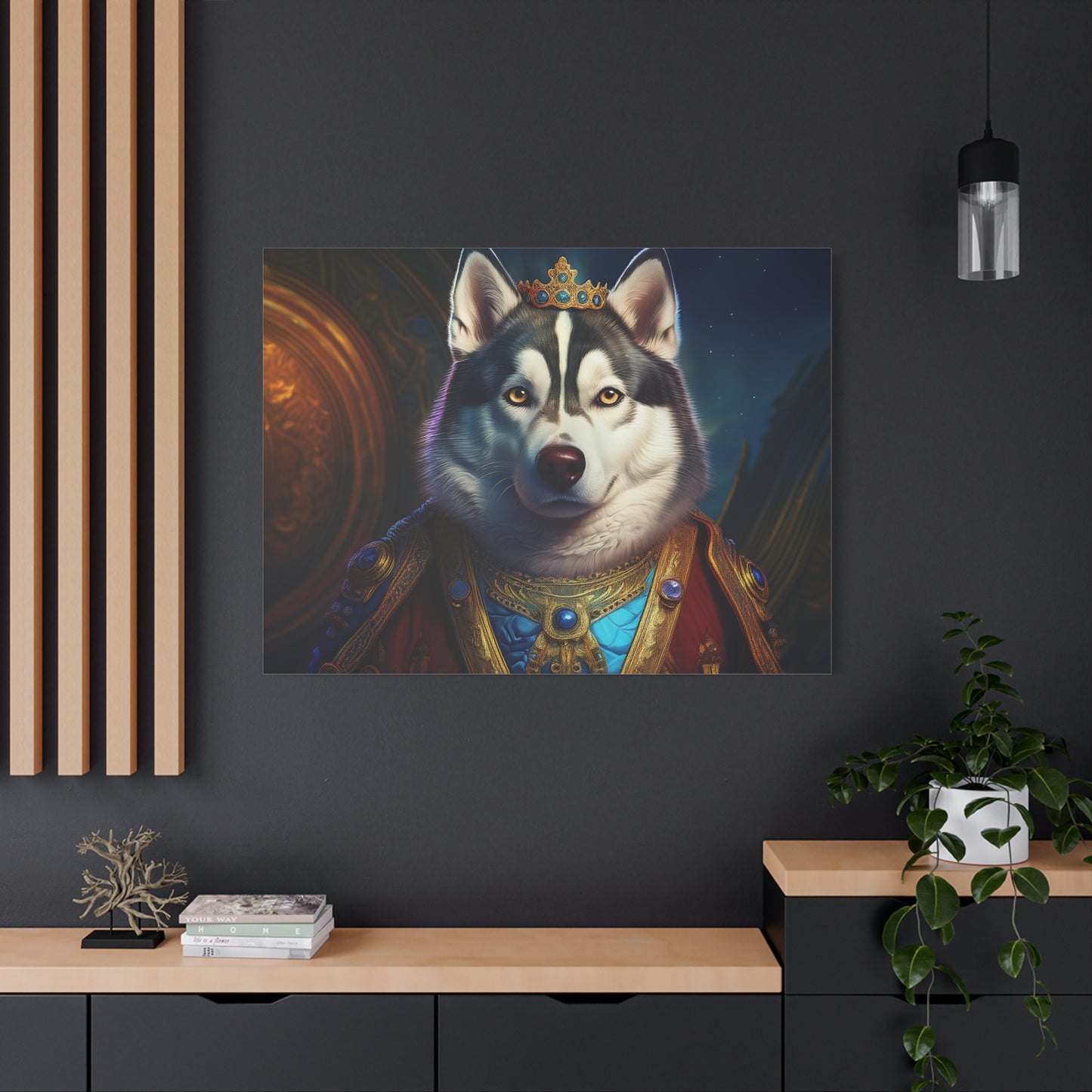Siberian Husky Renaissance Pet Portrait on Canvas, wall art, wall print, dog portrait, dog art