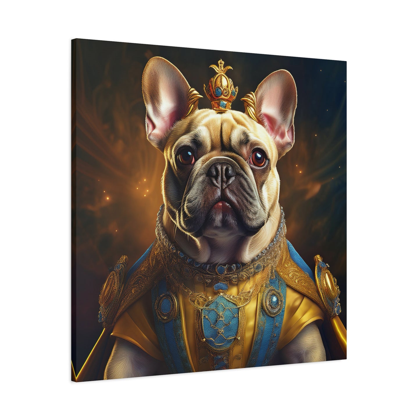French Bulldog Renaissance Pet Portrait on Canvas | Wall Print | Wall Art | Dog Art
