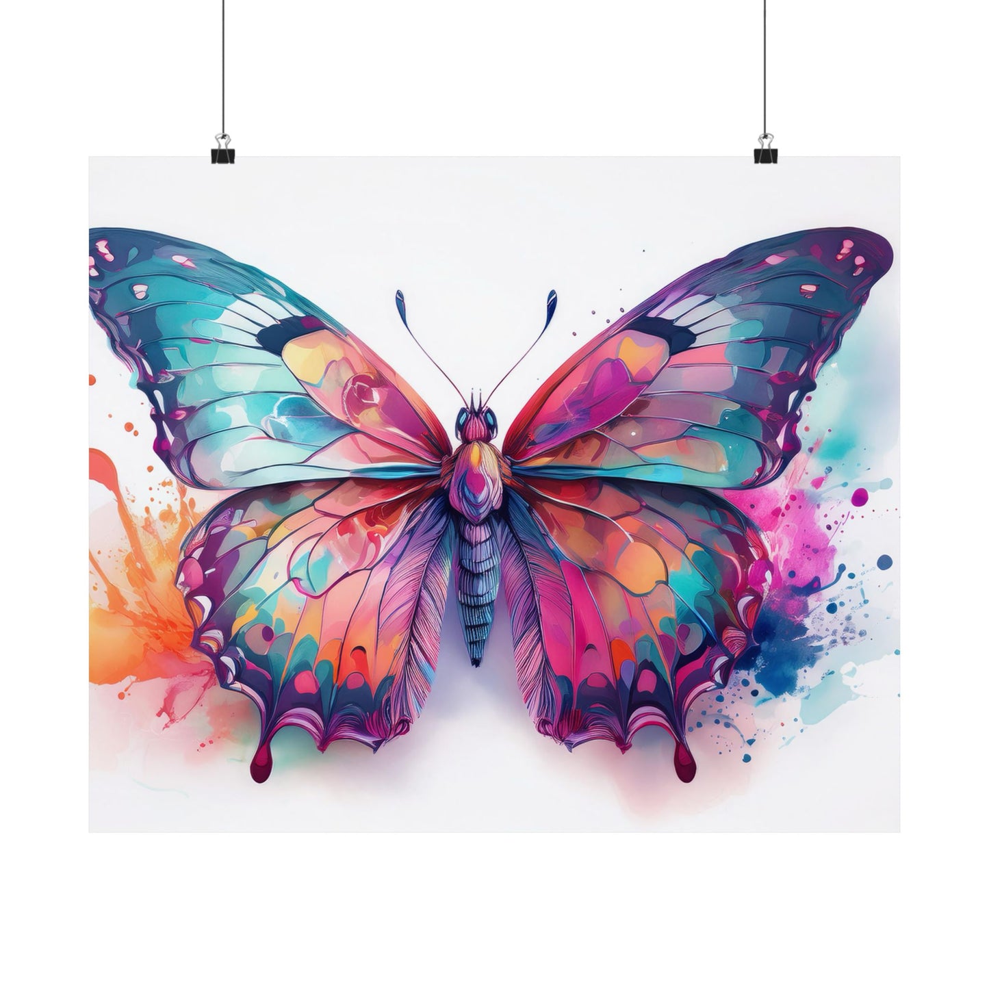 Colorful Butterfly Alcohol Ink Wall Art | Butterfly wall art | Wall Art | Wall Print