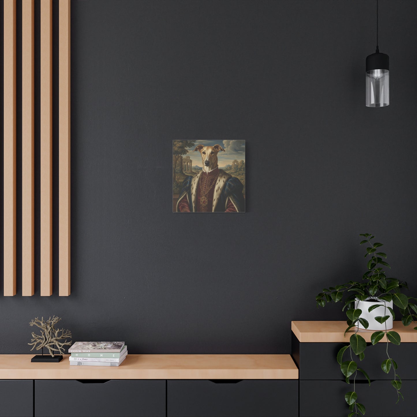 Azawakh Renaissance Portrait Canvas, Pet Lovers Decor, Animal Art Print, Dog Owner Gift, Custom Pet Artwork, Home Wall Art