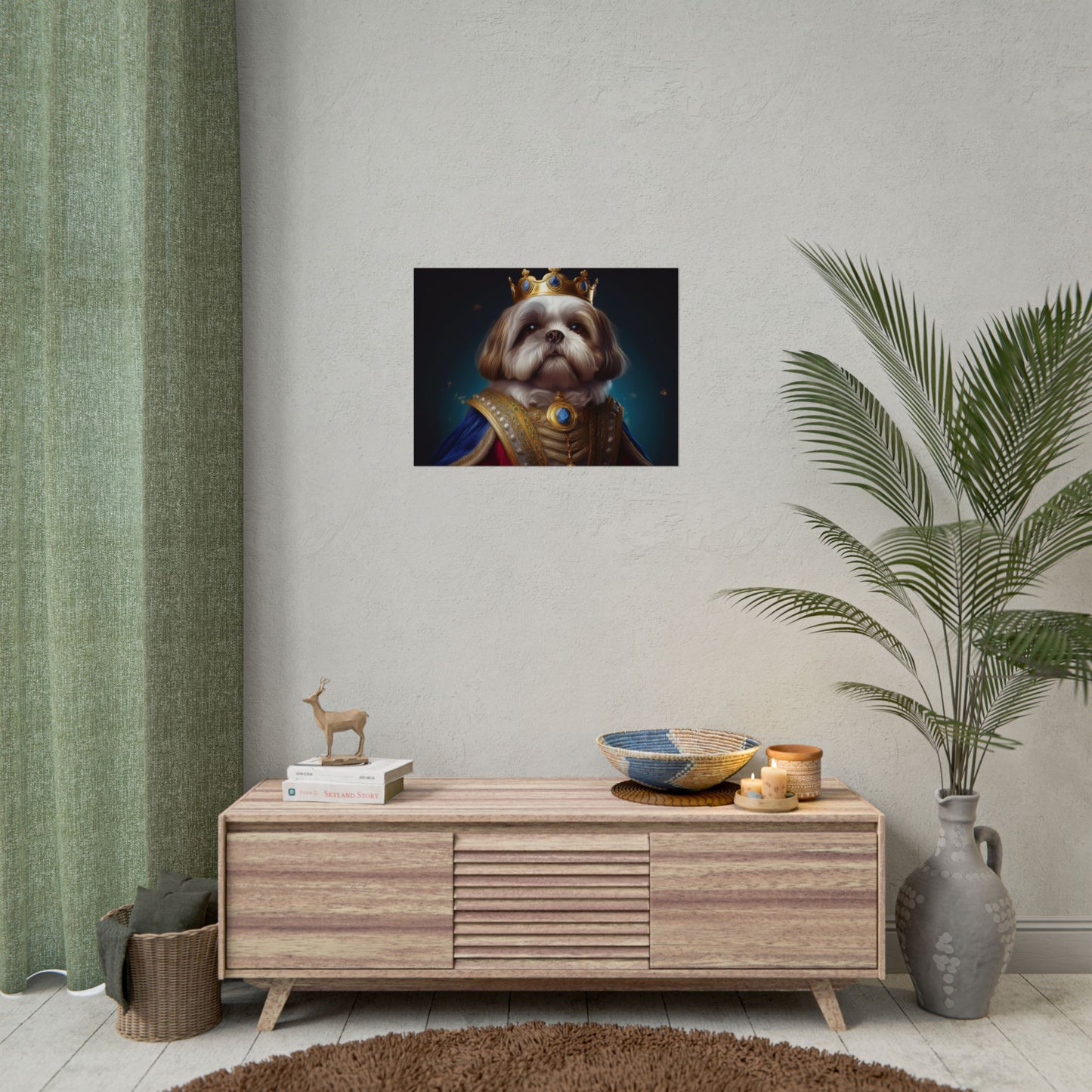 Shih Tzu Renaissance Pet Portrait Print | Dog Lover Wall Art | Dog Memorial Gift | Wall Art | Wall Print