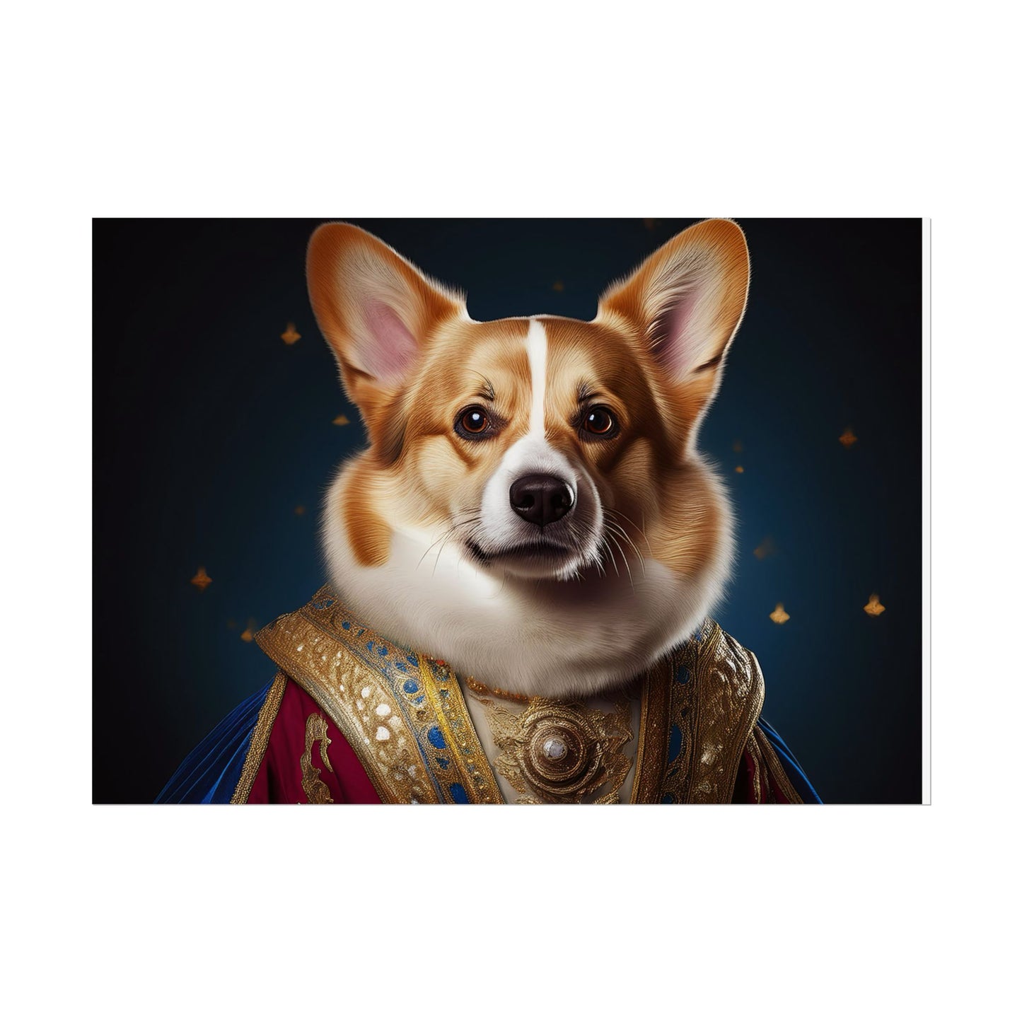 Pembroke Welsh Corgi Renaissance Pet Portrait Print | Wall Art | Wall Print | Dog Art