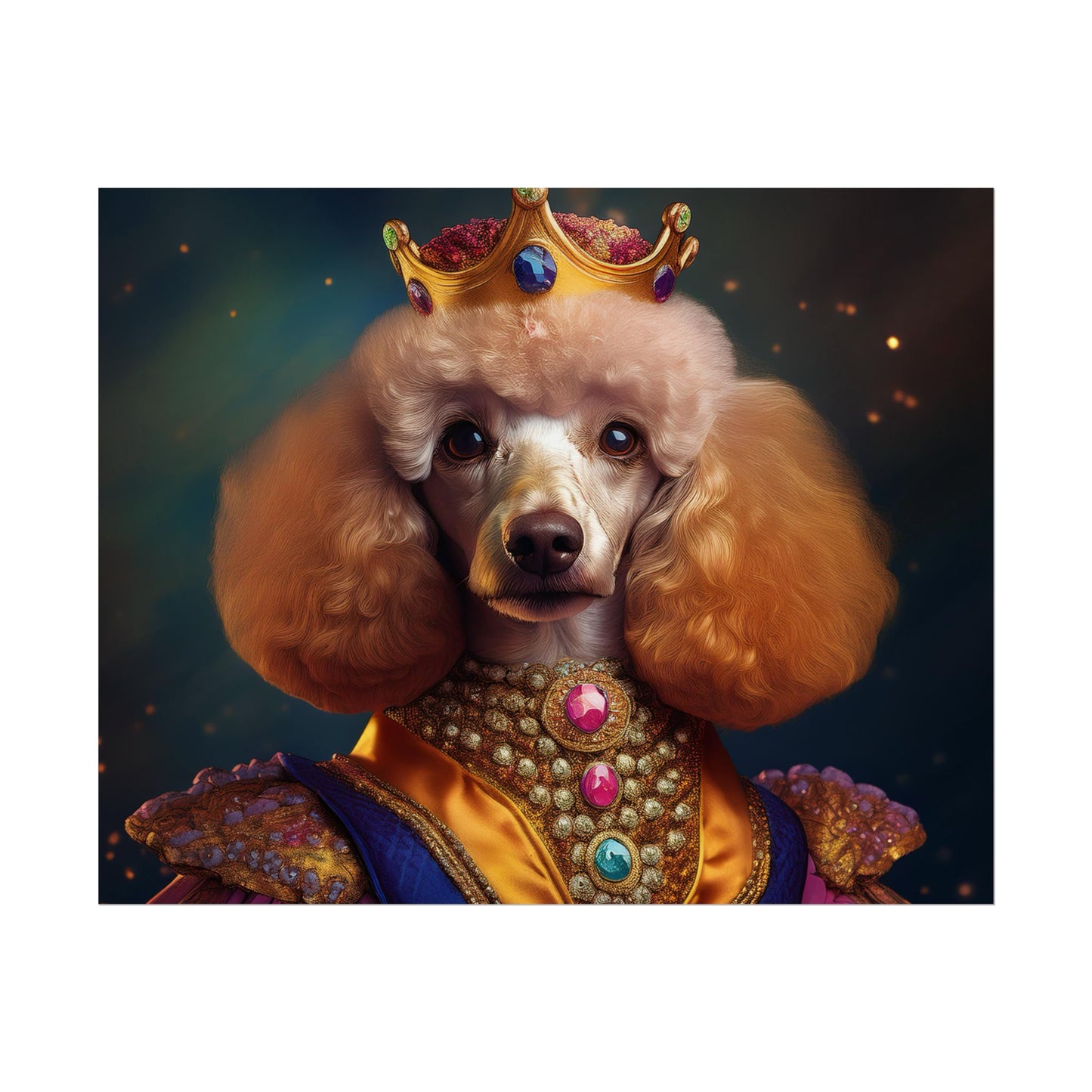 Poodle Dog Renaissance Pet Portrait, Dog Lover Gift, Animal Lover, Home Decor, Wall Art, Wall Print