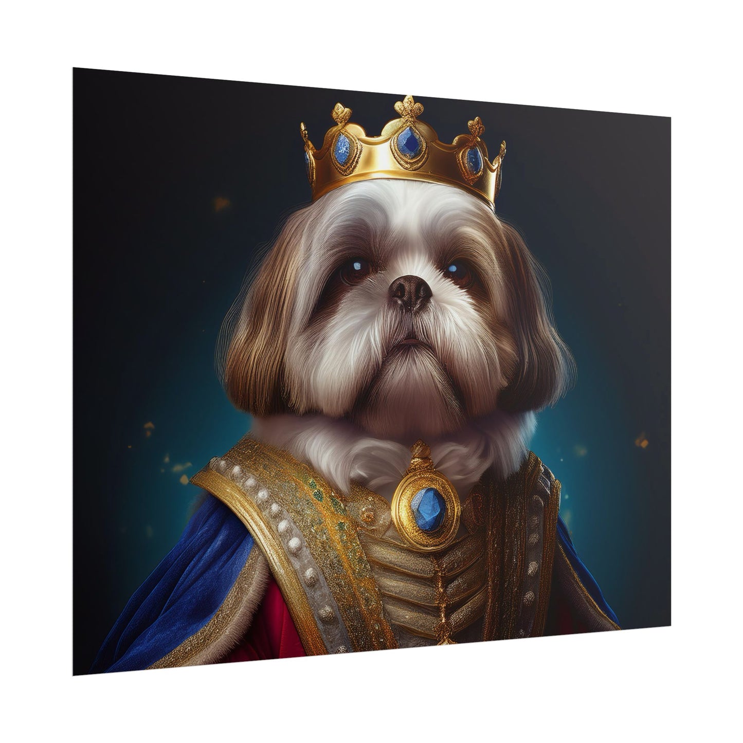Shih Tzu Renaissance Pet Portrait Print | Dog Lover Wall Art | Dog Memorial Gift | Wall Art | Wall Print