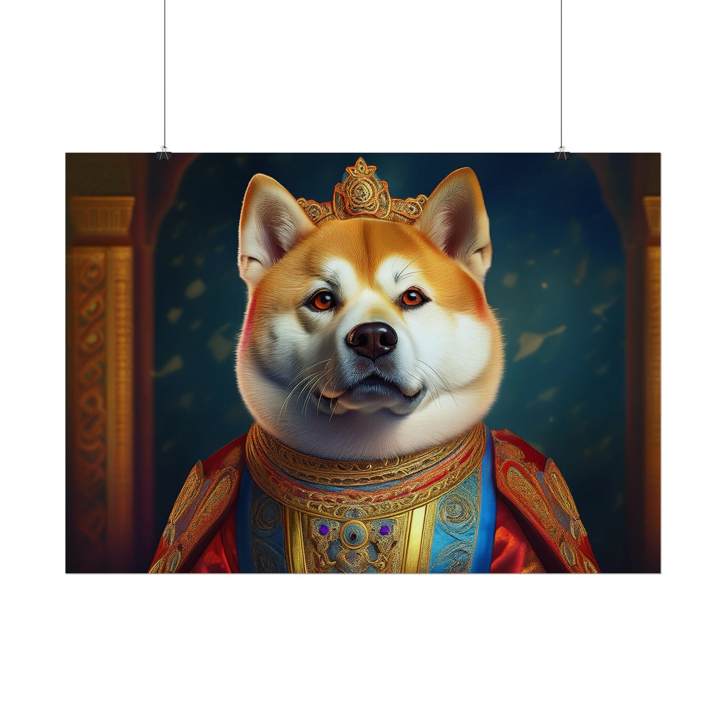 Shiba Dog Renaissance Portrait Print, Art Print, Wall Decor Gift, Animal Lover Home Decor, wall prints, wall art