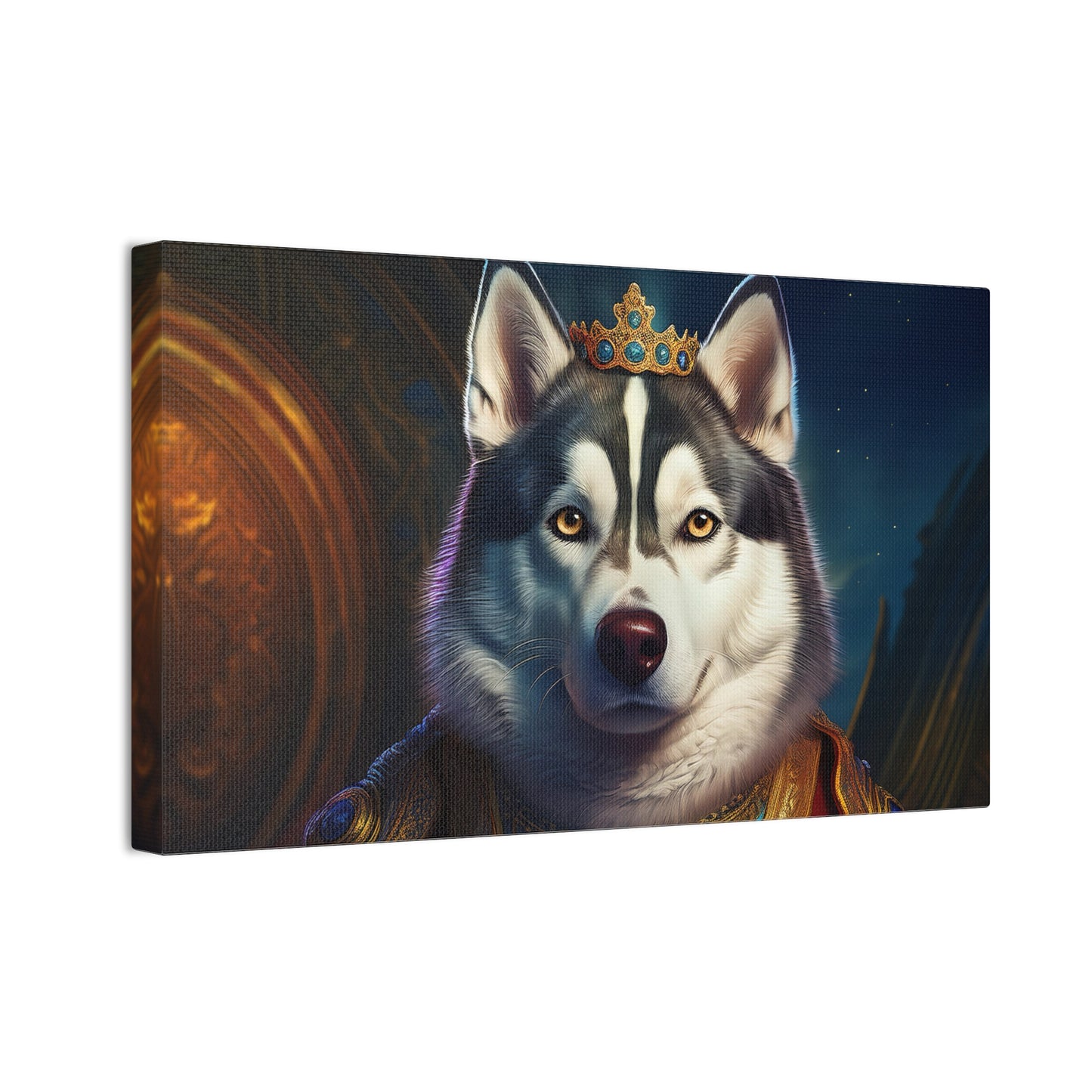 Siberian Husky Renaissance Pet Portrait on Canvas, wall art, wall print, dog portrait, dog art