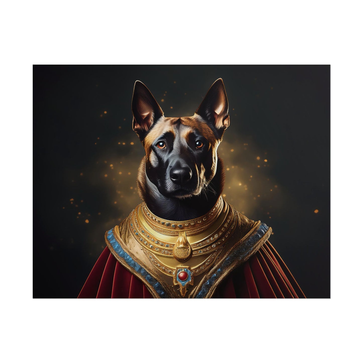 Belgian Malinois Renaissance Dog Portrait Wall Print, Art Print, Art Print, Animal Lover Home Decor, Dog Wall Art, wall art