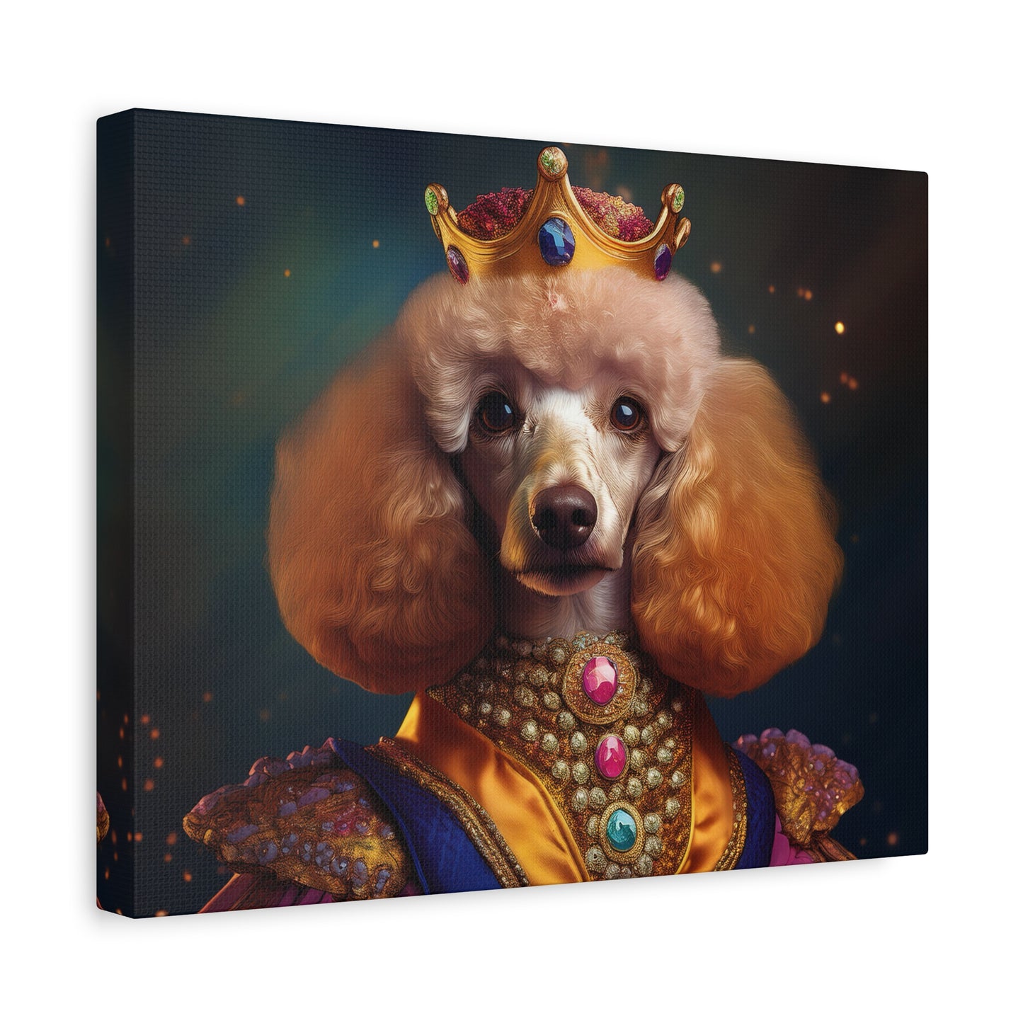 Poodle Pet Dog Renaissance Portrait on Canvas | Wall art | wall print