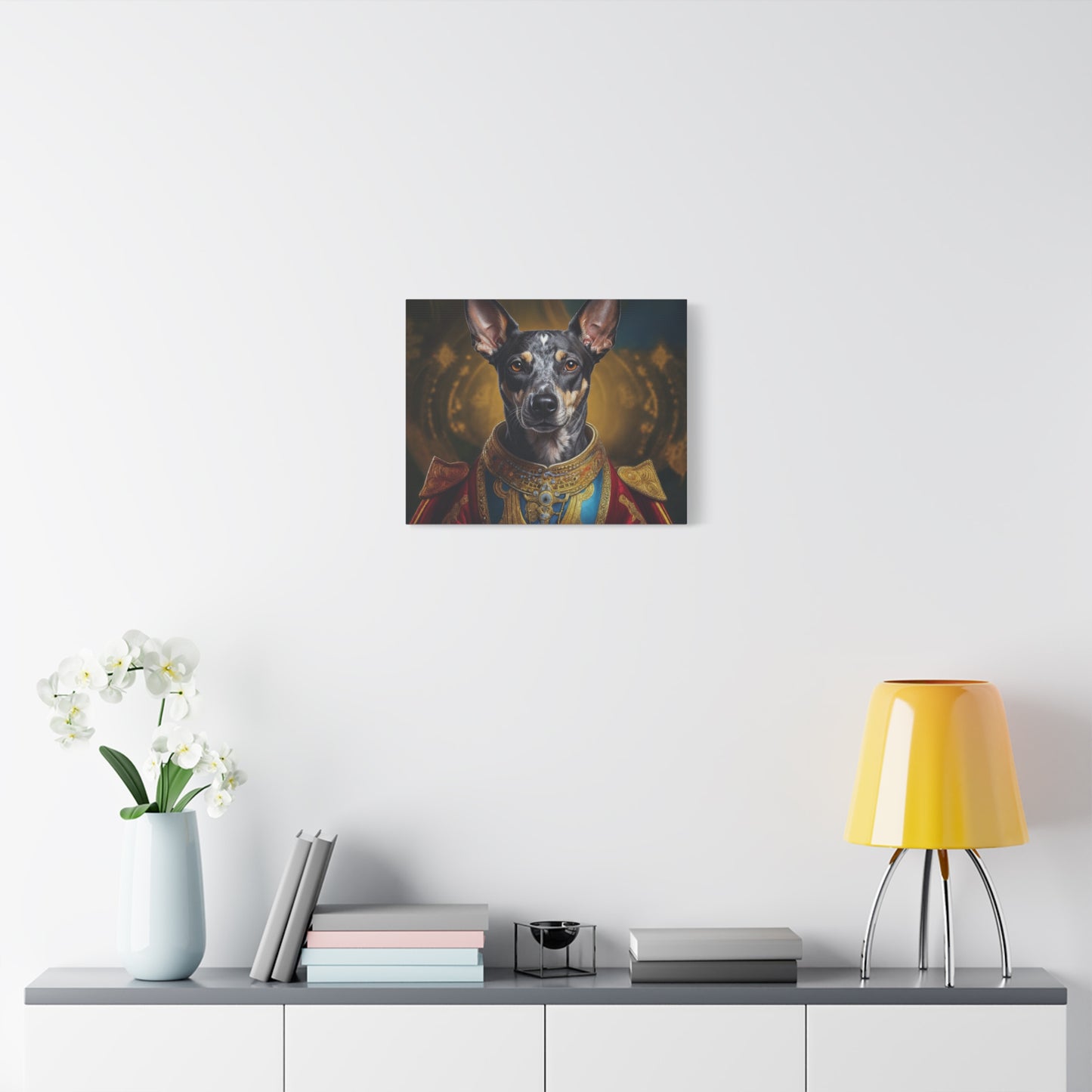 Peruvian Inca Orchid Renaissance Dog Portrait on Canvas, Pet Lover Gift, Home Decor, Unique Wall Art, Dog Birthday Present, Animal Wall Art