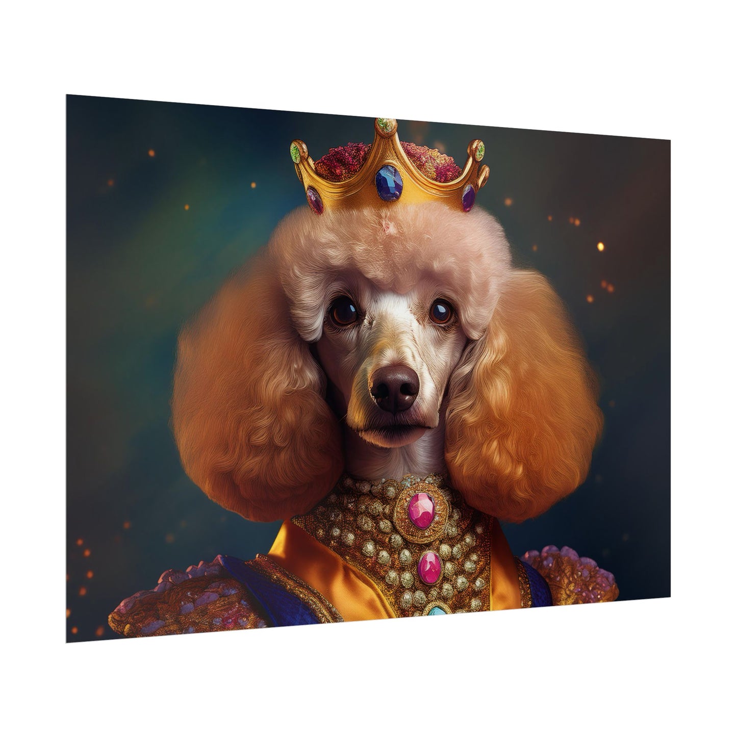 Poodle Dog Renaissance Pet Portrait, Dog Lover Gift, Animal Lover, Home Decor, Wall Art, Wall Print