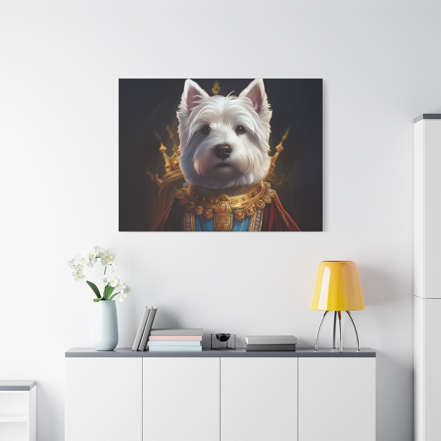 West Highland White Terrier Pet Portrait Renaissance - Canvas, wall art, wall print, dog portrait, dog art