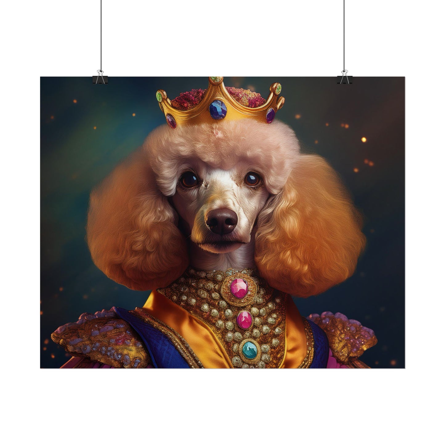 Poodle Dog Renaissance Pet Portrait, Dog Lover Gift, Animal Lover, Home Decor, Wall Art, Wall Print