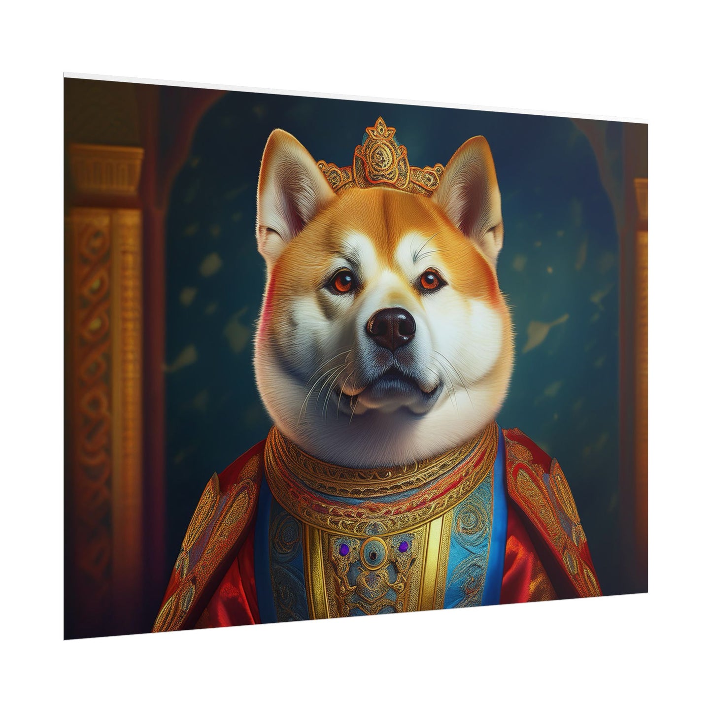 Shiba Dog Renaissance Portrait Print, Art Print, Wall Decor Gift, Animal Lover Home Decor, wall prints, wall art