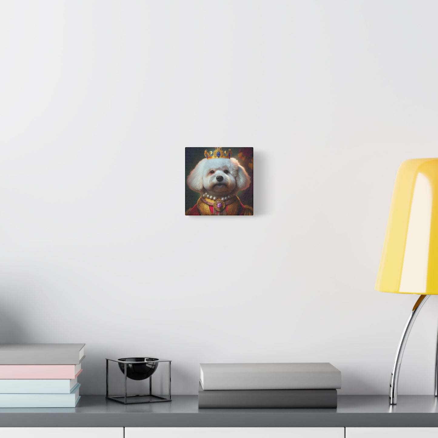 Bichon Frise Renaissance Pet Portrait on Canvas | Wall art | wall print | Dog Art