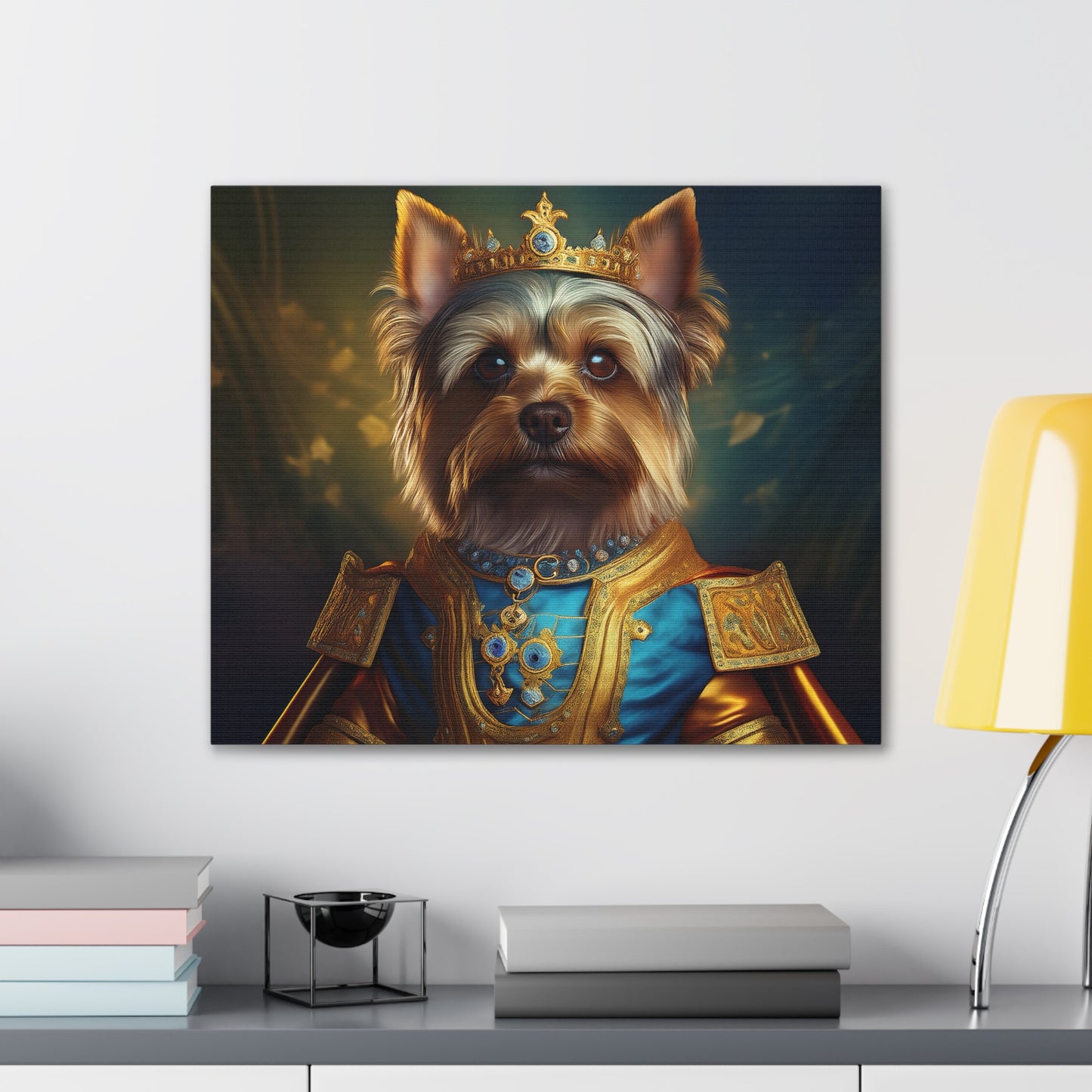 Yorkshire Terrier Renaissance Pet Portrait on Canvas | Wall Art | Wall Print | Dog Art