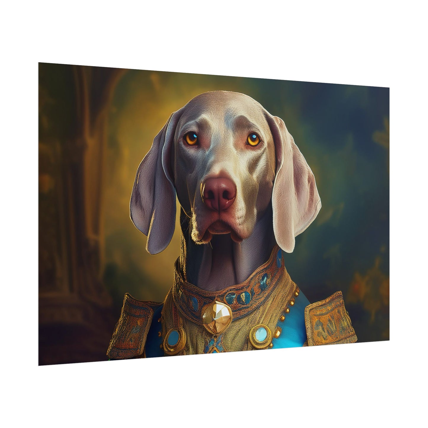 Weimaraner Renaissance Pet Portrait Print, wall print, wall art, Animal Lover Home Decor, Dog Wall Art