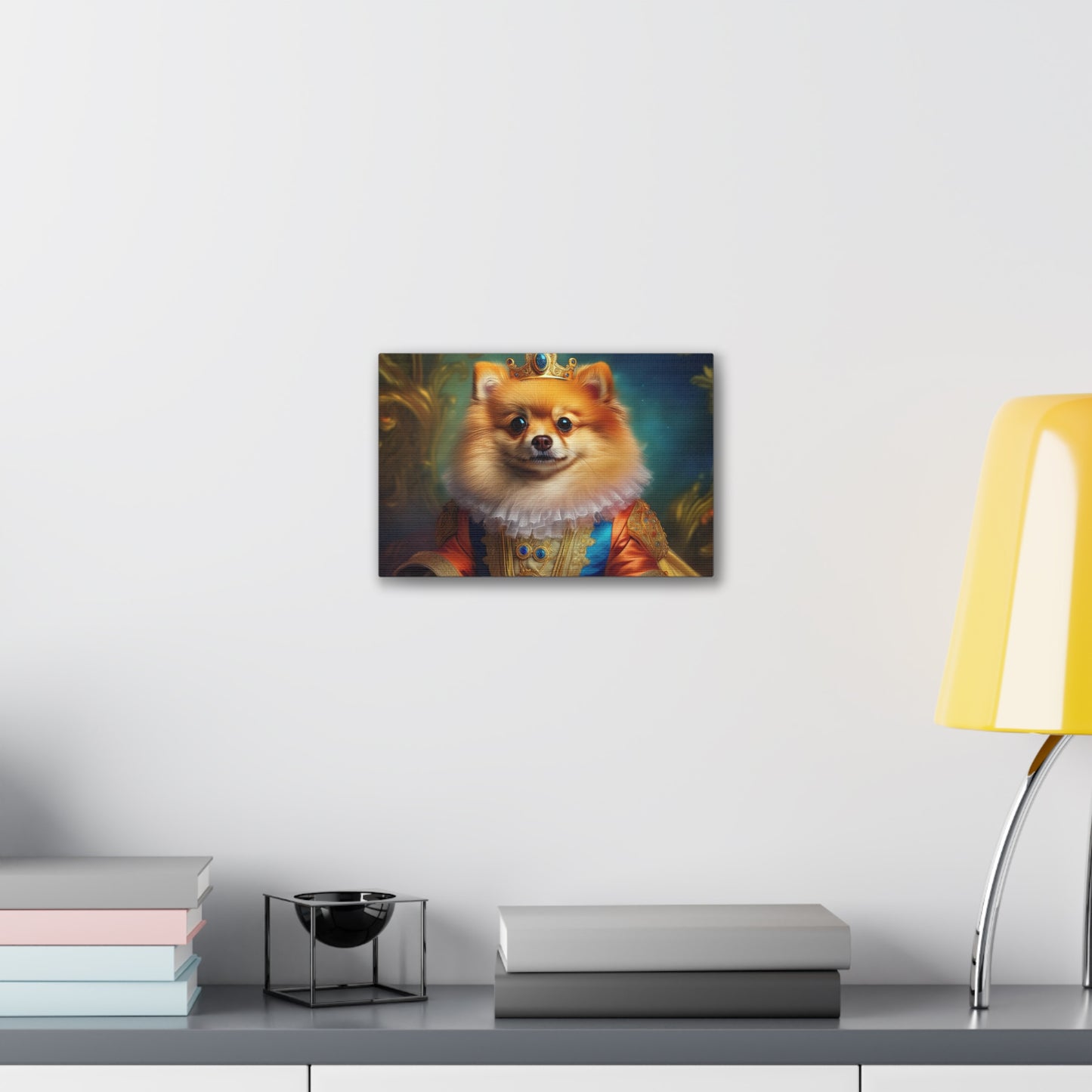 Pomeranian Renaissance Pet Portrait Canvas Print
