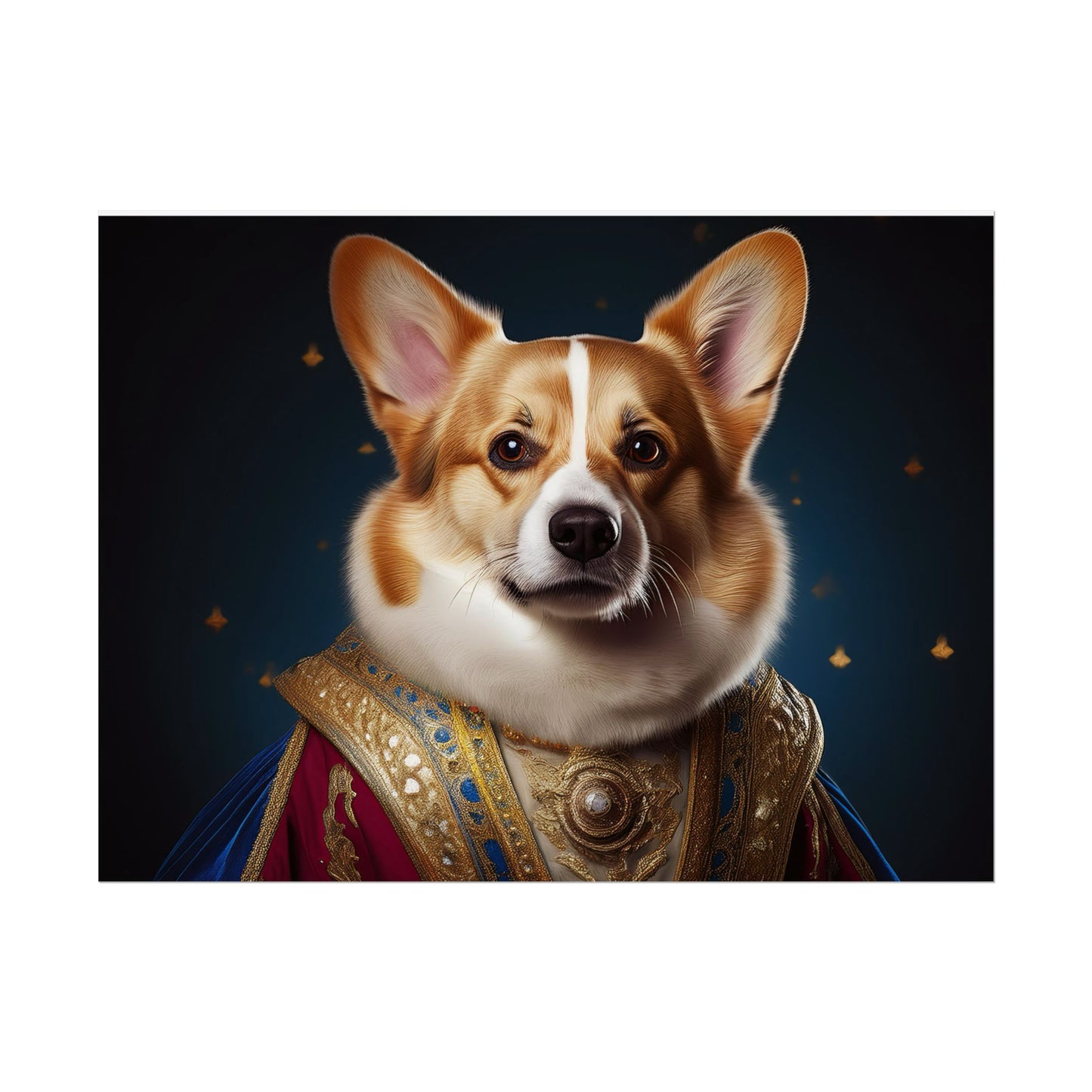 Pembroke Welsh Corgi Renaissance Pet Portrait Print | Wall Art | Wall Print | Dog Art