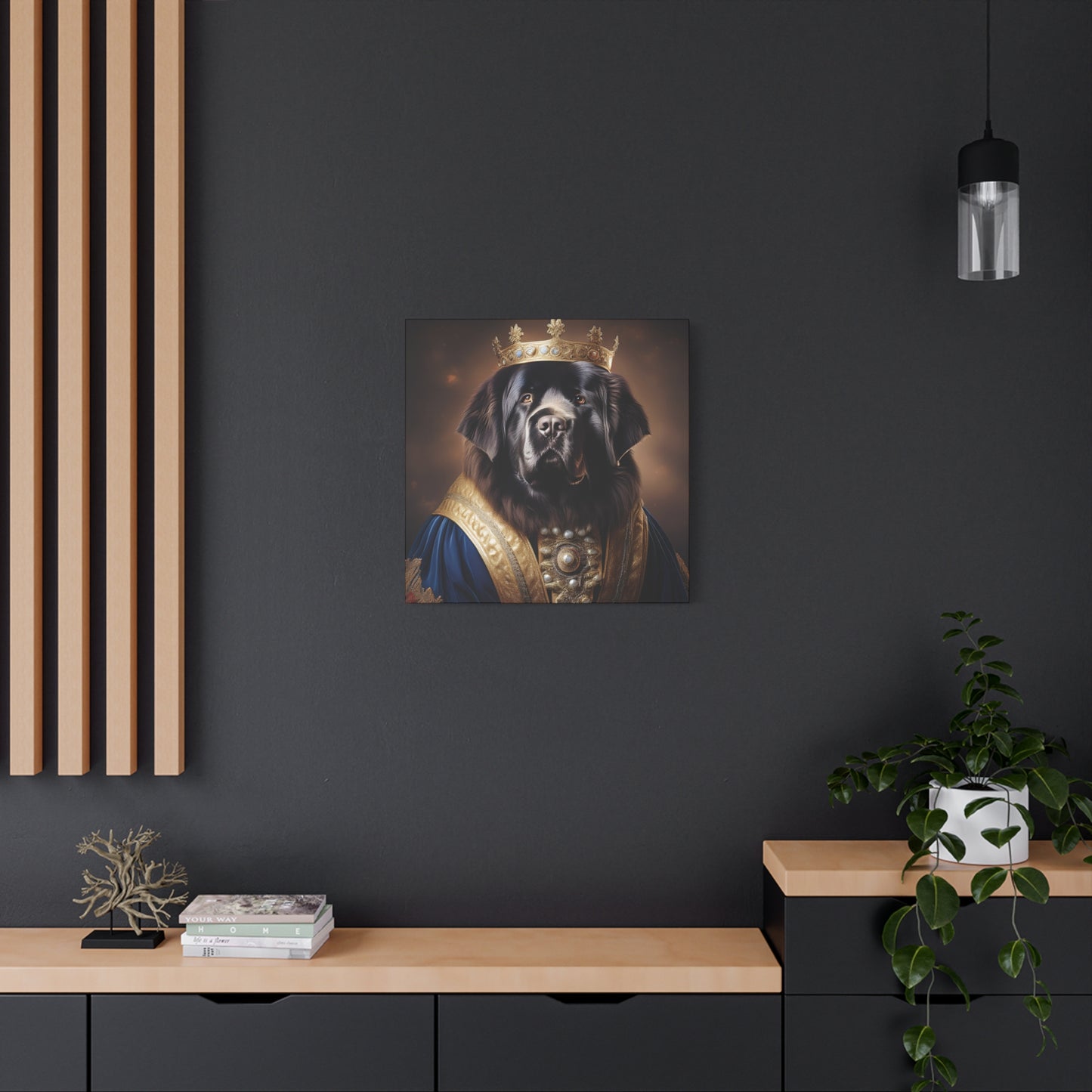 Newfoundland Renaissance Pet Portrait on Canvas | wall art | wall print