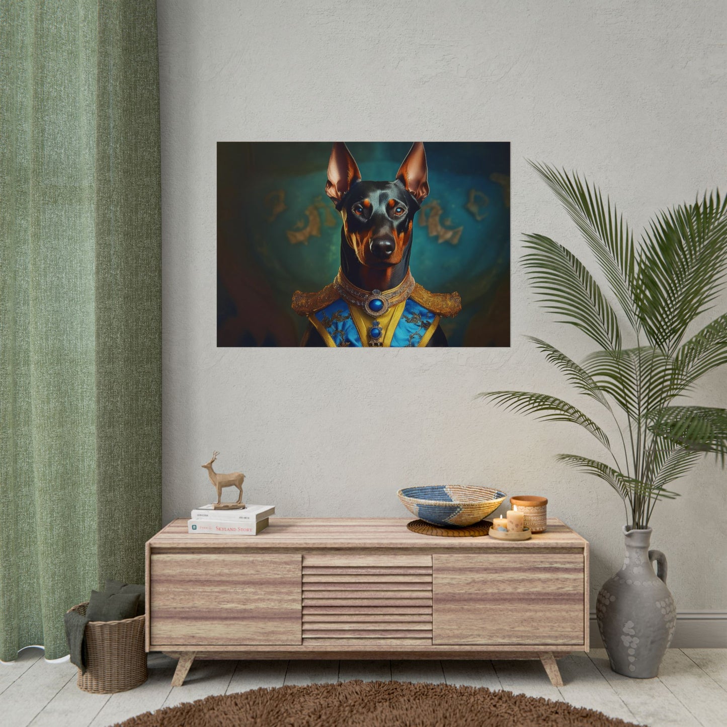 Doberman Pinscher Renaissance Dog Pet Portrait Print | Wall Art | Wall Print | Dog Art
