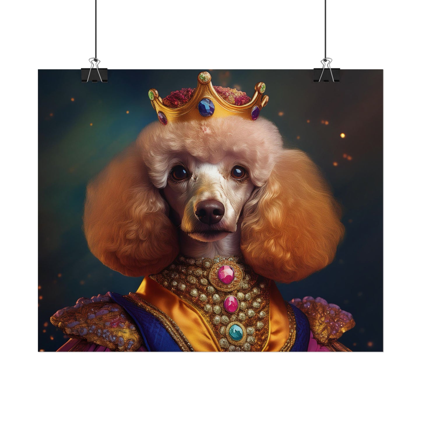 Poodle Dog Renaissance Pet Portrait, Dog Lover Gift, Animal Lover, Home Decor, Wall Art, Wall Print