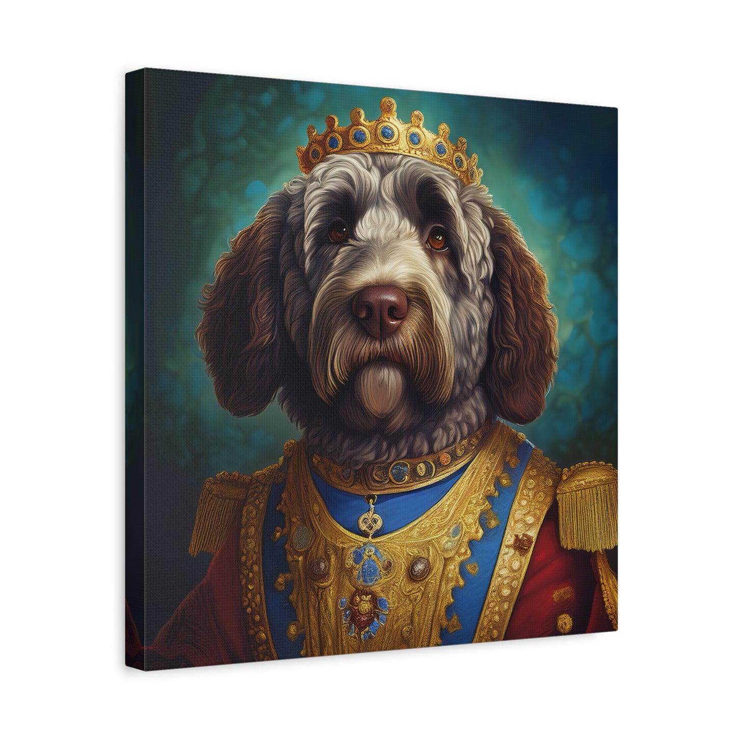 Portuguese Water Dog Renaissance Pet Portrait on Canvas | wall art | wall print
