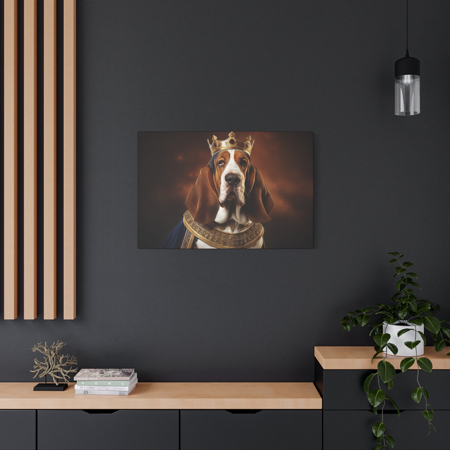Bassett Hound Renaissance Pet Portrait on Canvas | Wall art | wall print | Dog Art