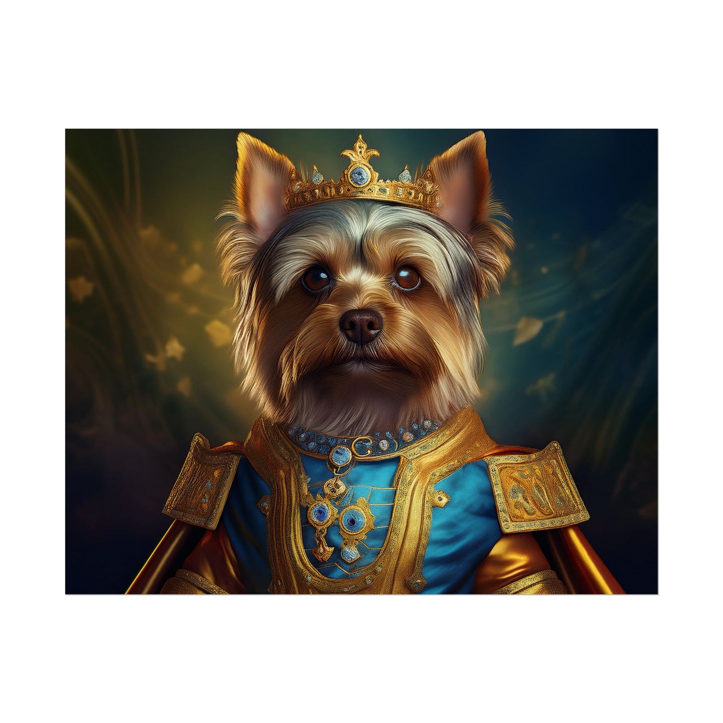 Yorkshire Terrier Dog Renaissance Pet Portrait Print | Wall Art | Wall Print | Dog Art
