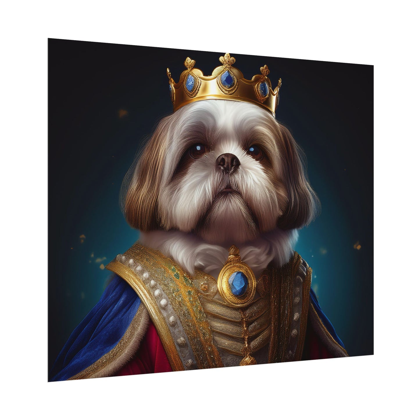 Shih Tzu Renaissance Pet Portrait Print | Dog Lover Wall Art | Dog Memorial Gift | Wall Art | Wall Print