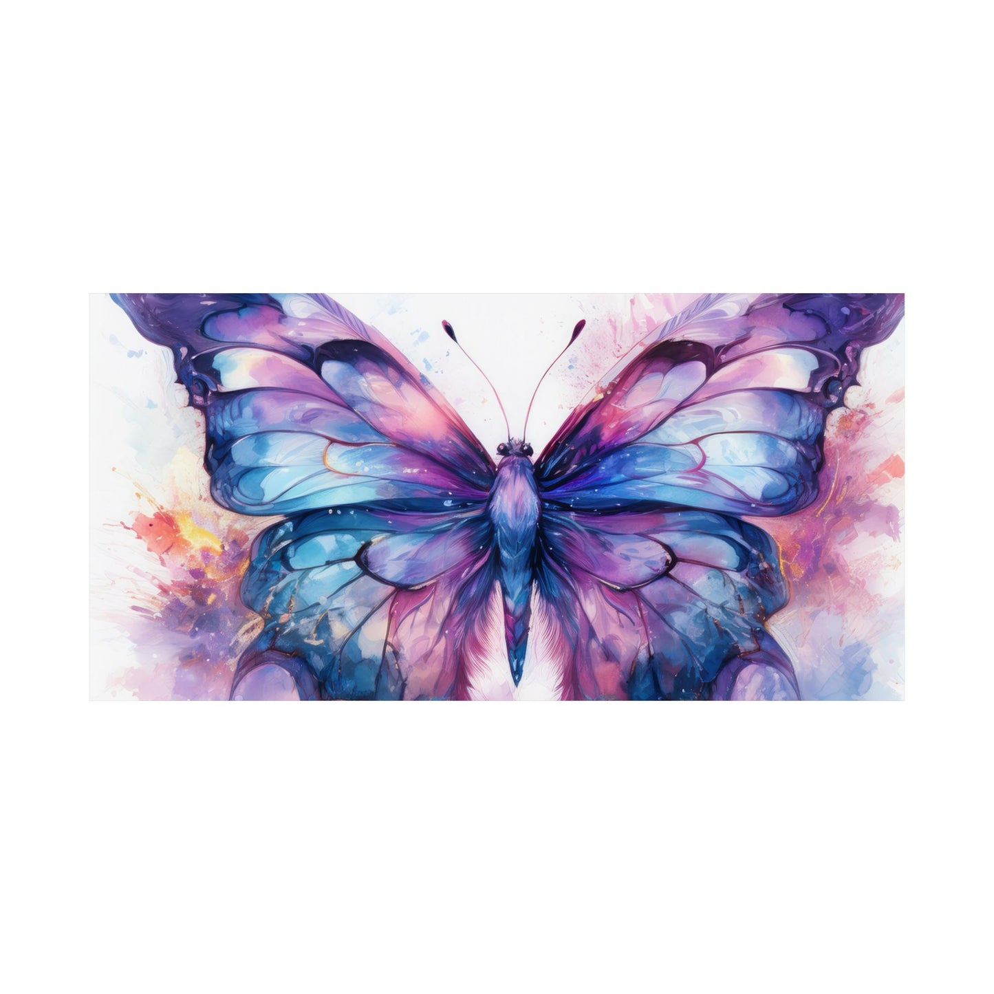Blue & Purple Butterfly Alcohol Ink Wall Art | Butterfly wall art | Wall Art | Wall Print