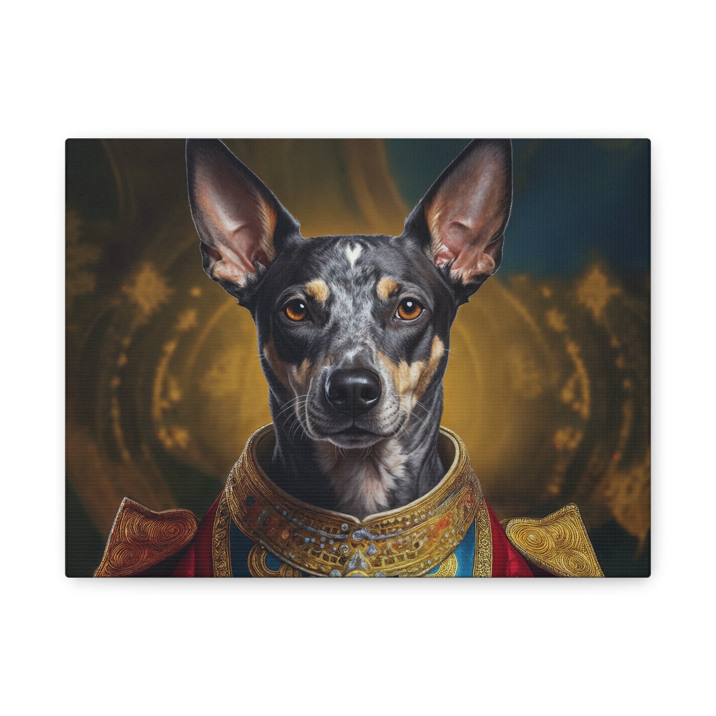 Peruvian Inca Orchid Renaissance Dog Portrait on Canvas, Pet Lover Gift, Home Decor, Unique Wall Art, Dog Birthday Present, Animal Wall Art
