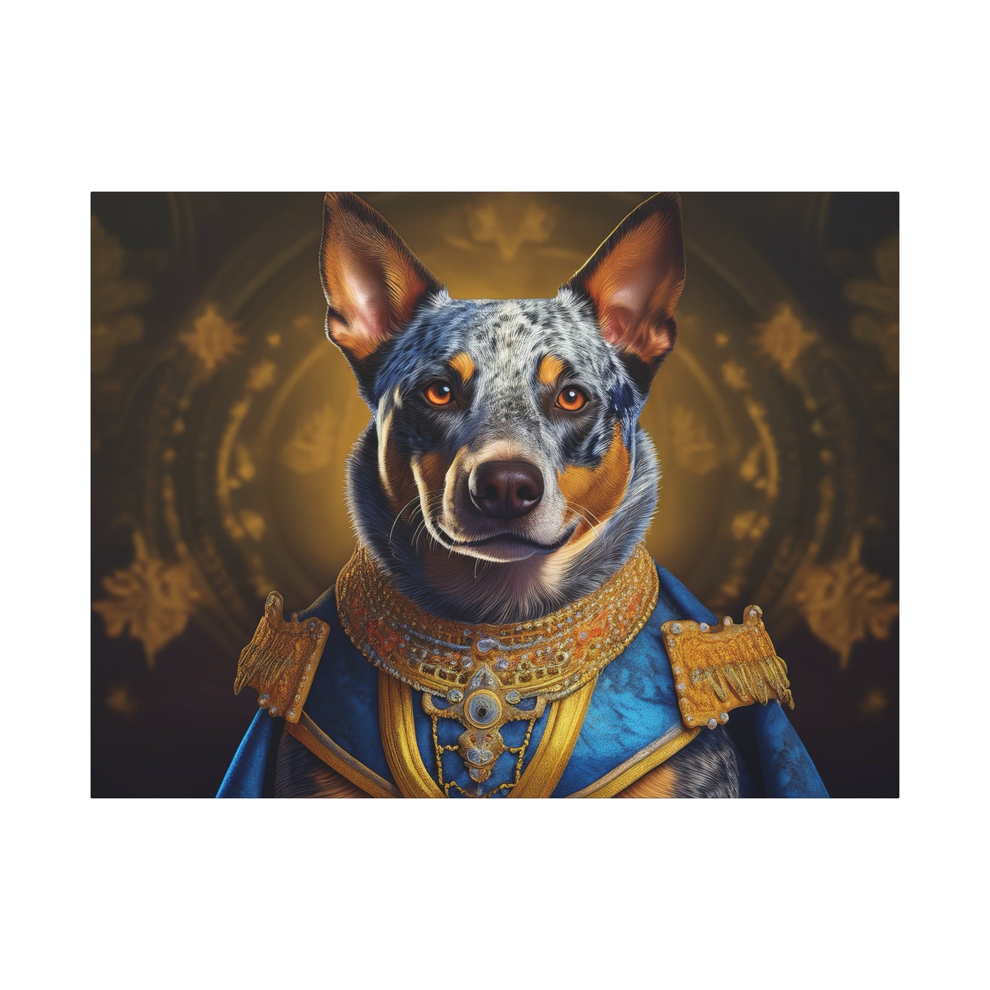 Australian Cattle Dog Renaissance Pet Portrait on Canvas | wall art | wall print