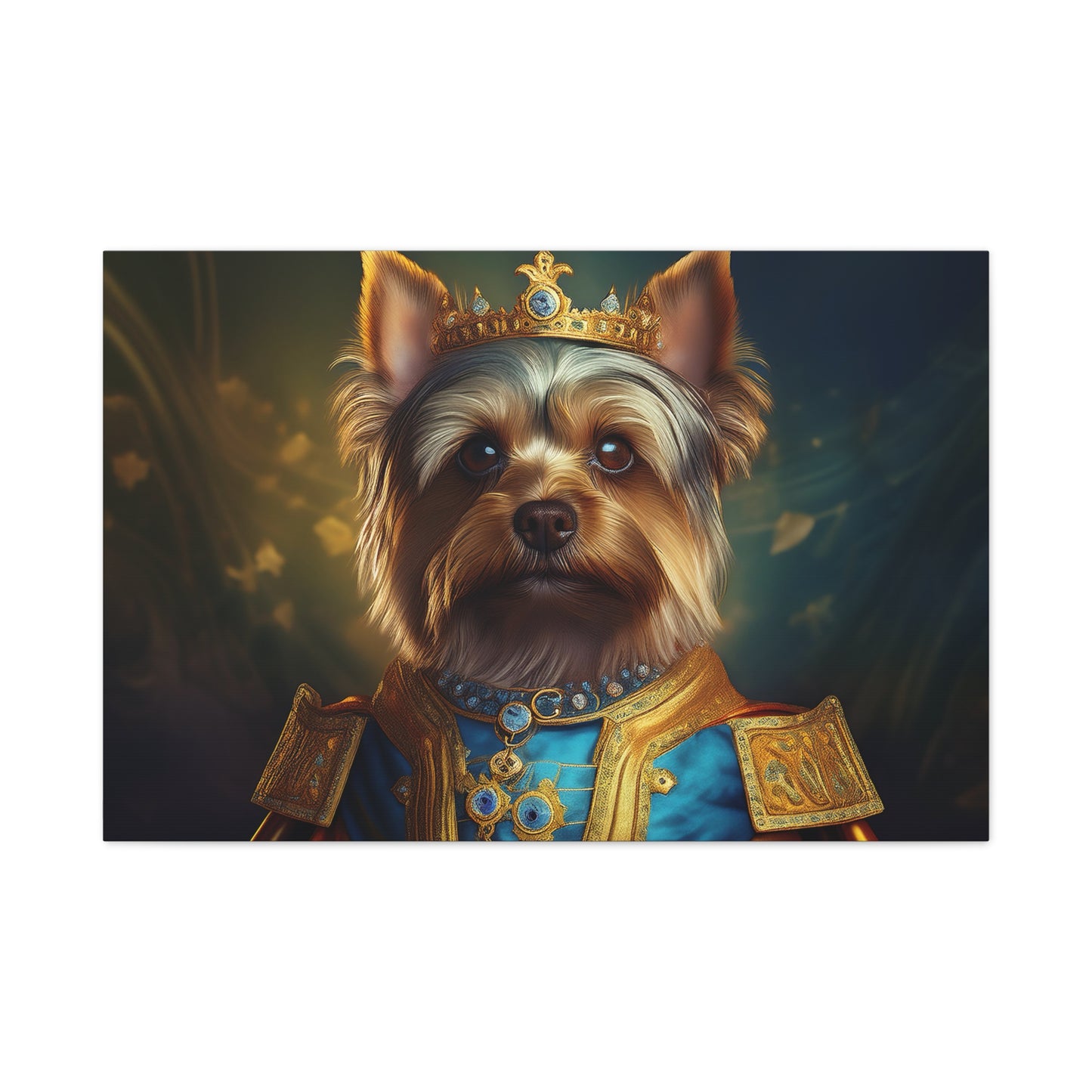 Yorkshire Terrier Renaissance Pet Portrait on Canvas | Wall Art | Wall Print | Dog Art