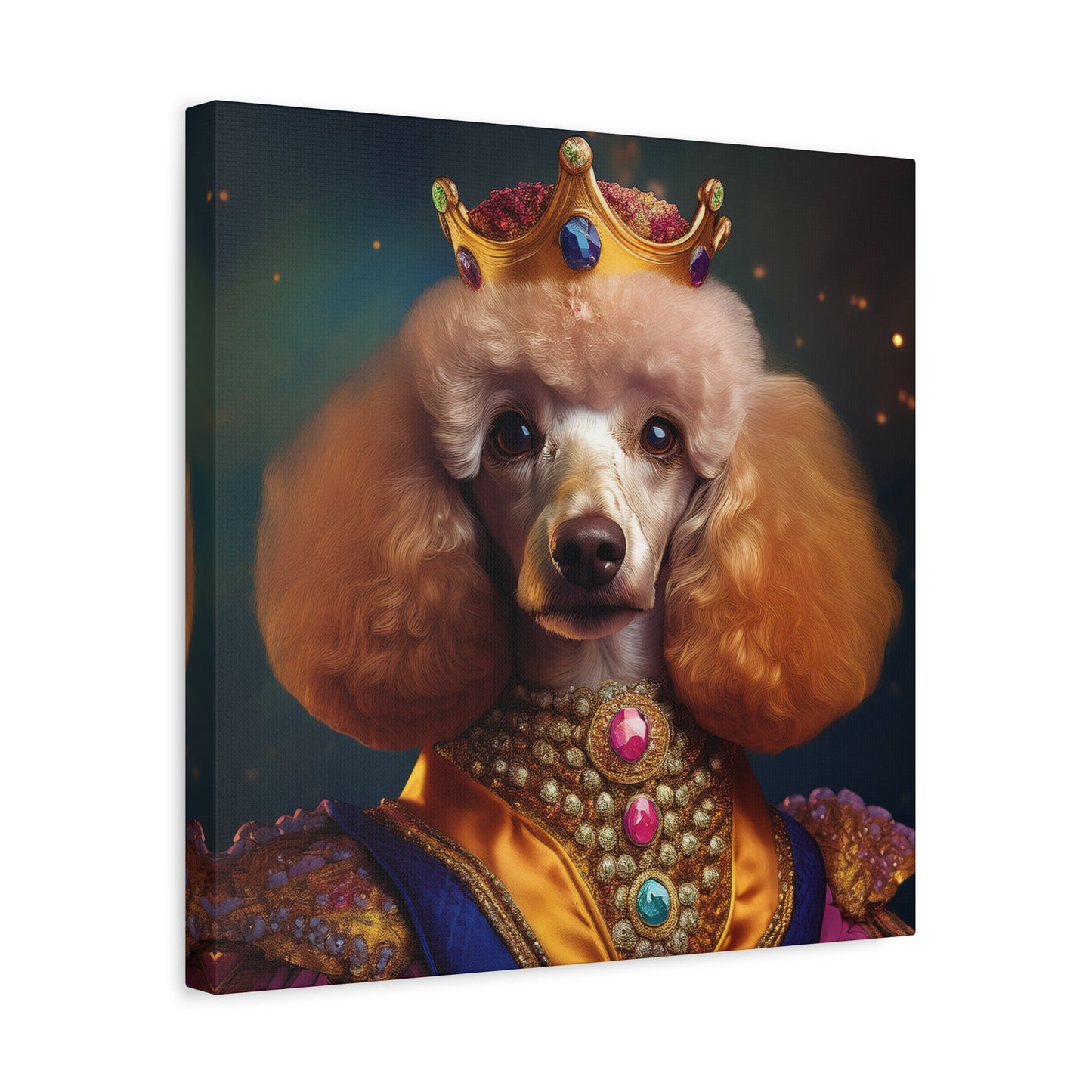 Poodle Pet Dog Renaissance Portrait on Canvas | Wall art | wall print