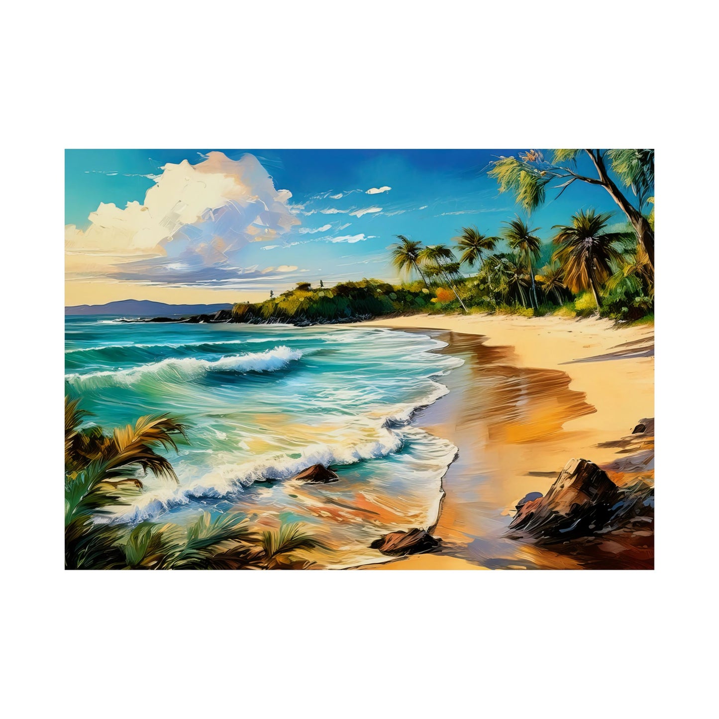 Noosa Main Beach Australia Coastal Print | Style 1 | Wall Art | Wall Print