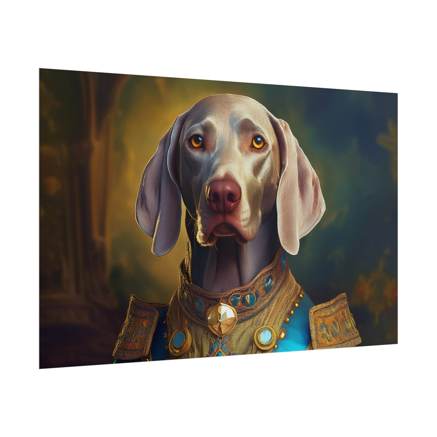 Weimaraner Renaissance Pet Portrait Print, wall print, wall art, Animal Lover Home Decor, Dog Wall Art