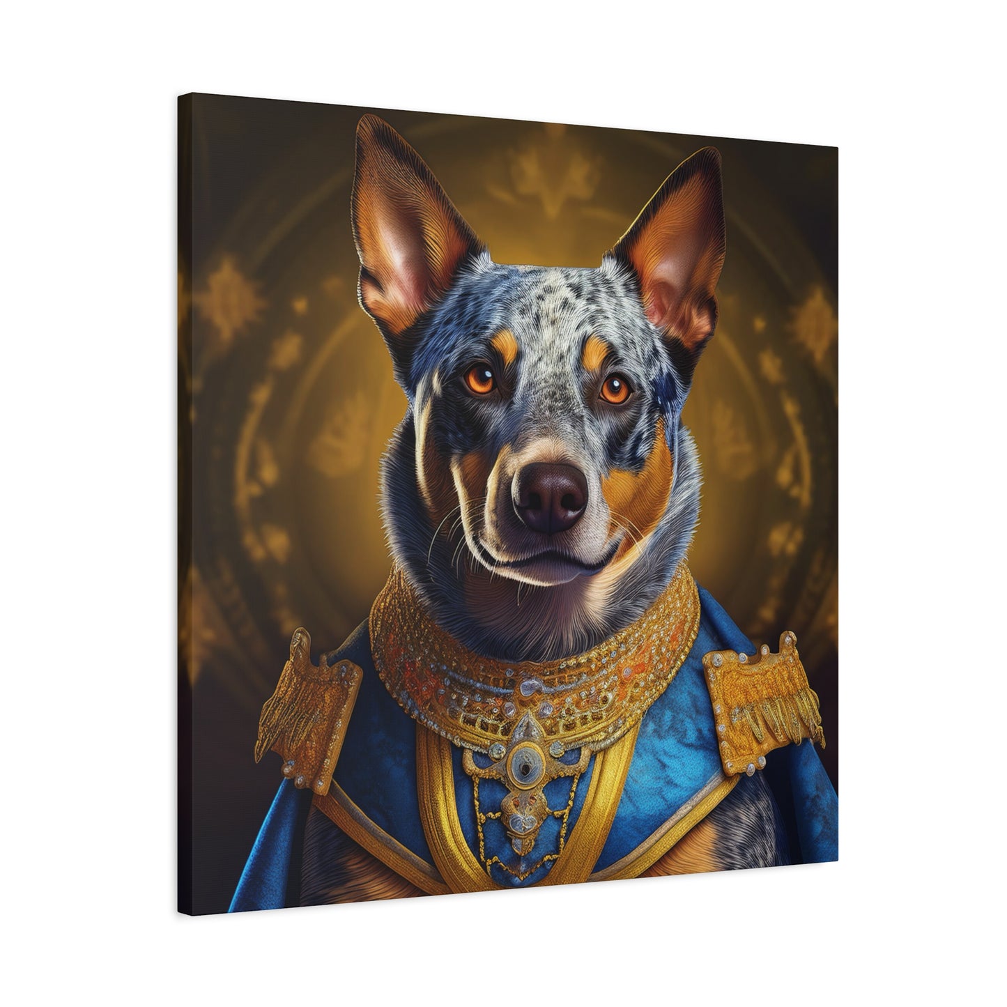 Australian Cattle Dog Renaissance Pet Portrait on Canvas | wall art | wall print