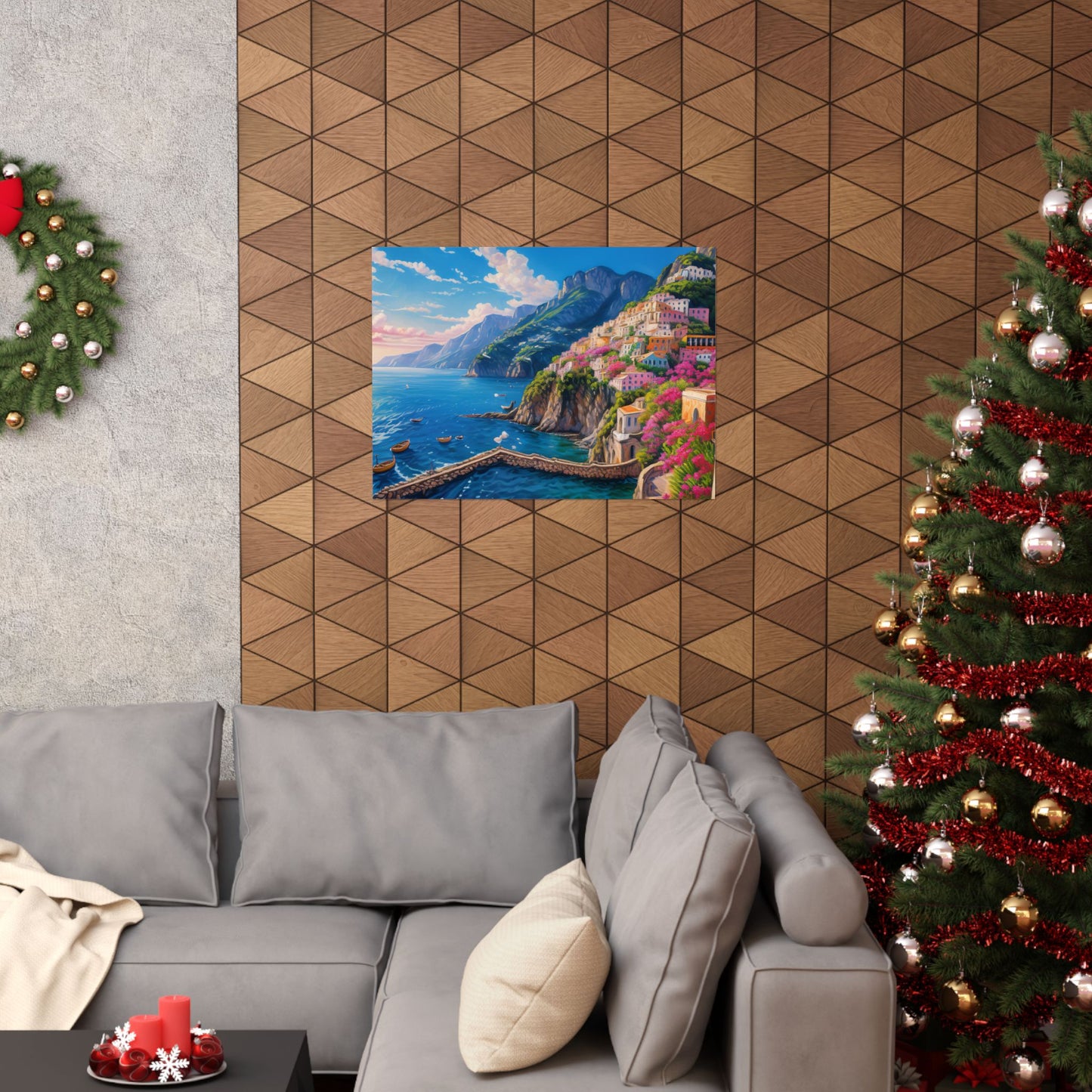 Amalfi Coast Italy Coastal Print | Style 4 | Wall Art | Wall Print
