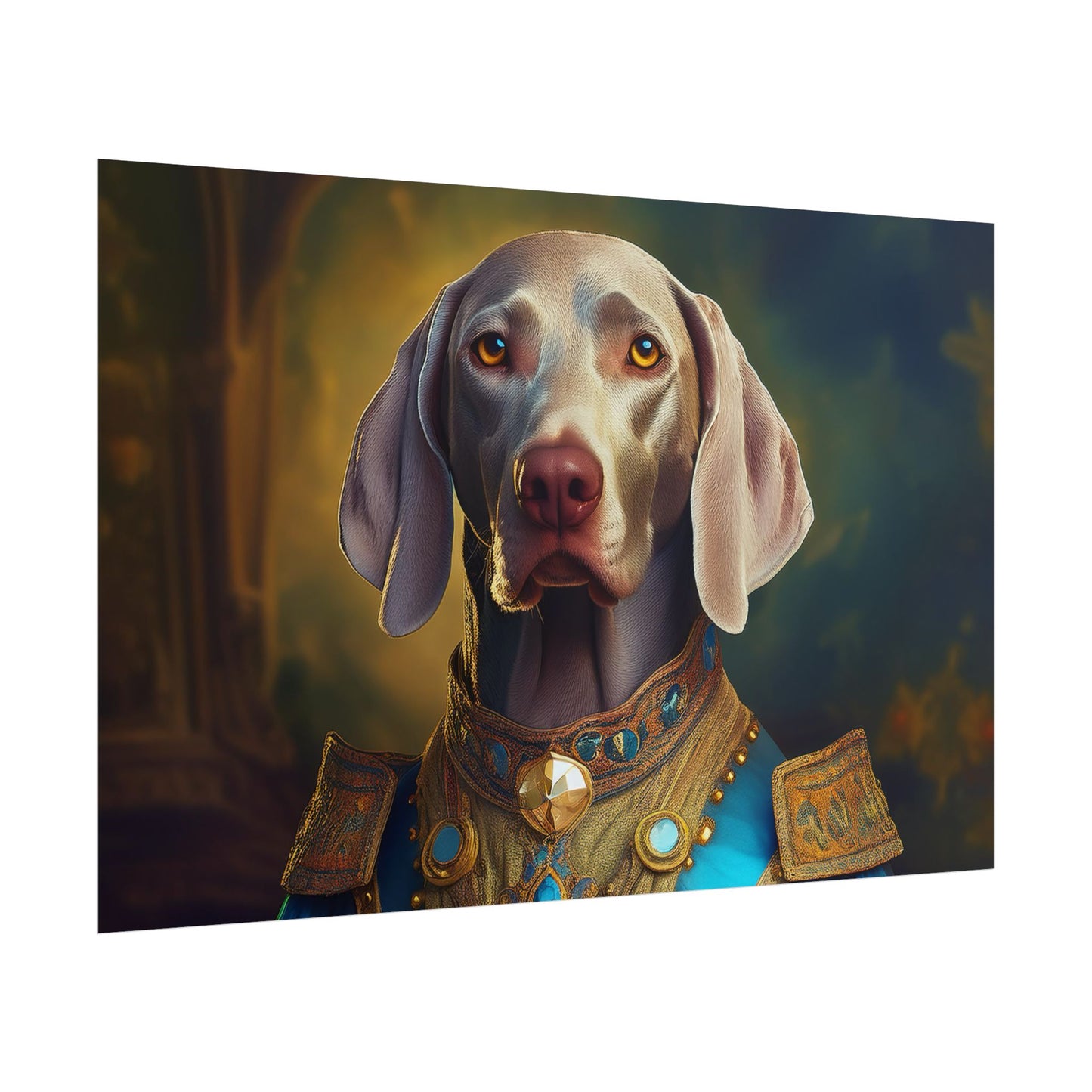 Weimaraner Renaissance Pet Portrait Print, wall print, wall art, Animal Lover Home Decor, Dog Wall Art