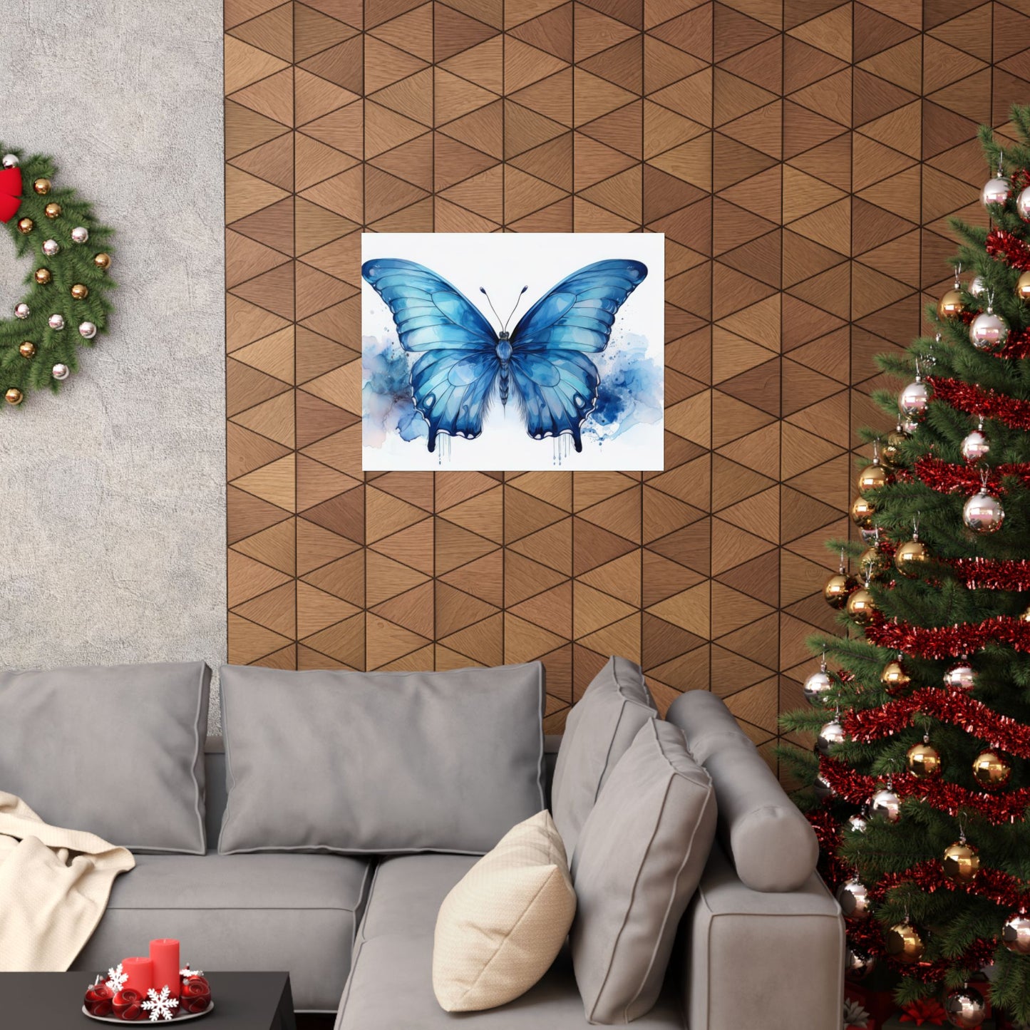 Blue Butterfly Alcohol Ink Wall Art | Unique Nursery Wall Print | Butterfly wall art | Wall Art | Wall Print