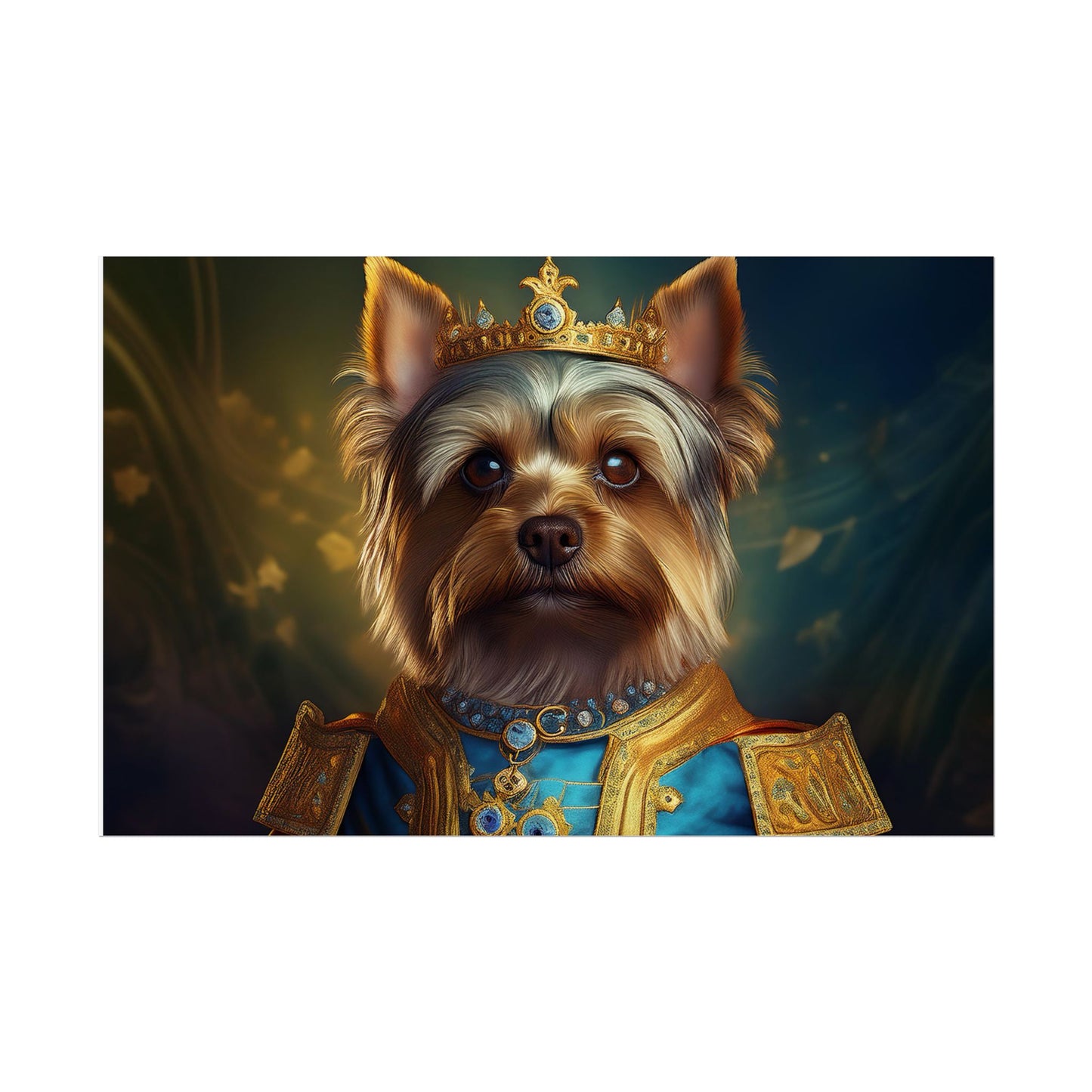 Yorkshire Terrier Dog Renaissance Pet Portrait Print | Wall Art | Wall Print | Dog Art