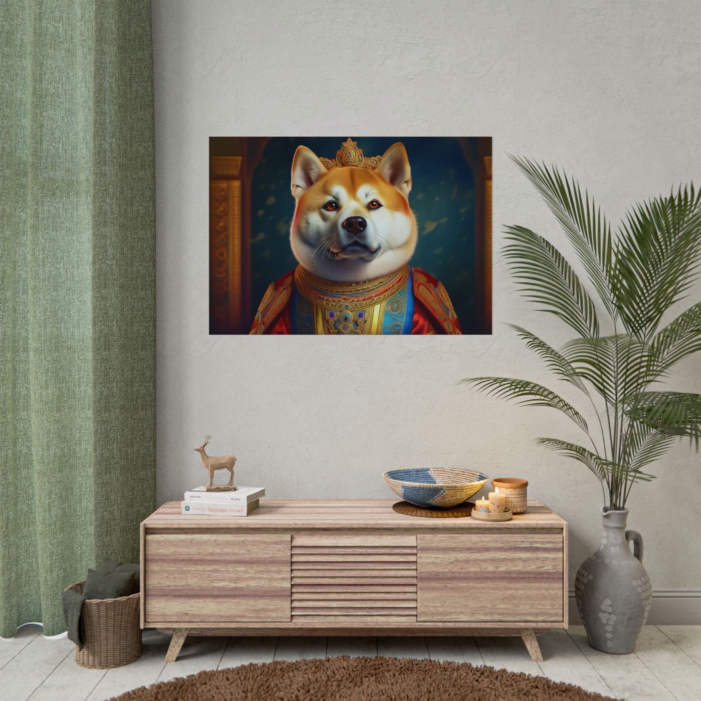 Shiba Dog Renaissance Portrait Print, Art Print, Wall Decor Gift, Animal Lover Home Decor, wall prints, wall art